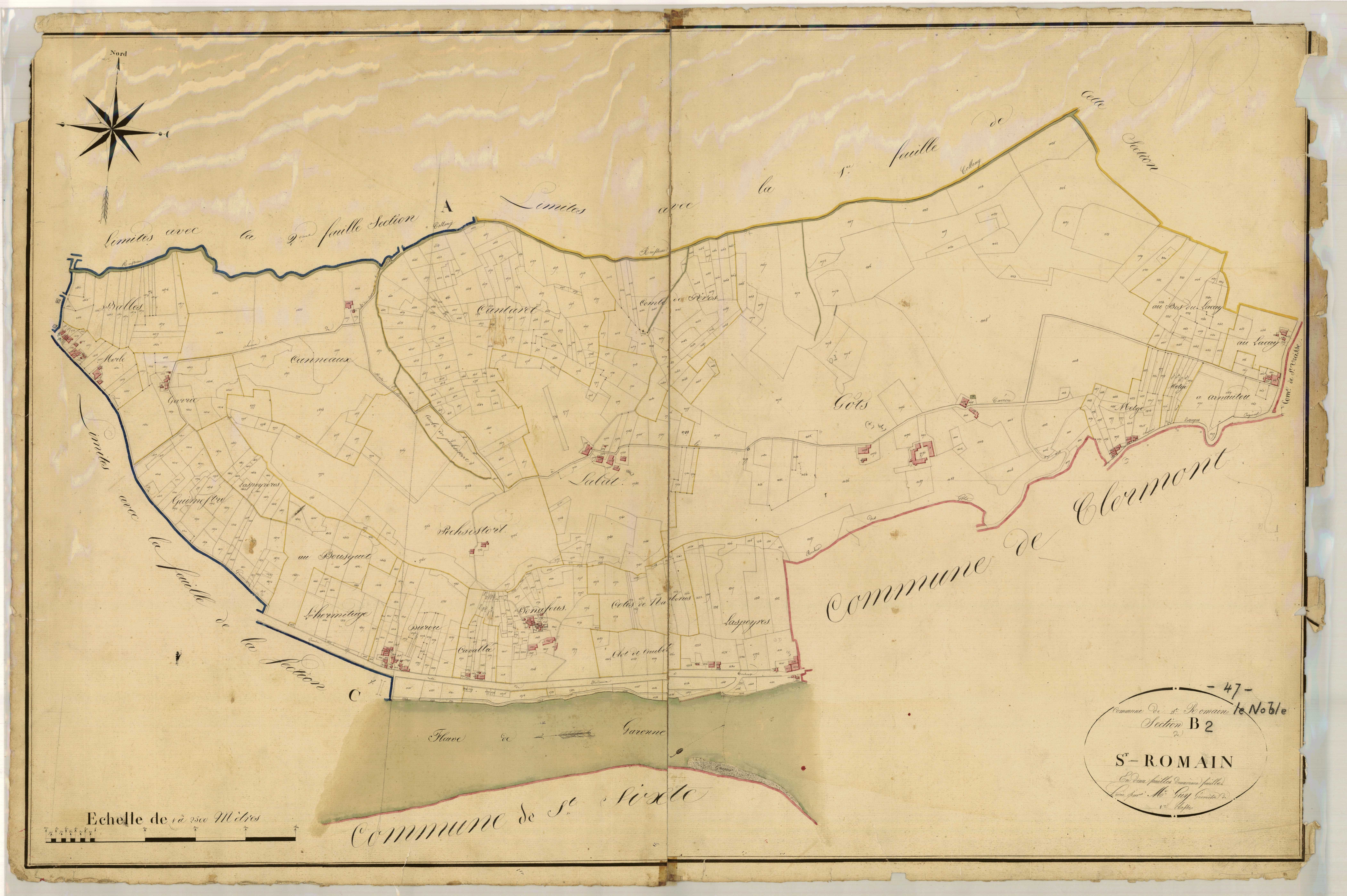 Plan napoléonien, atlas-B2 Saint-Romain, Saint-Romain-le-Noble