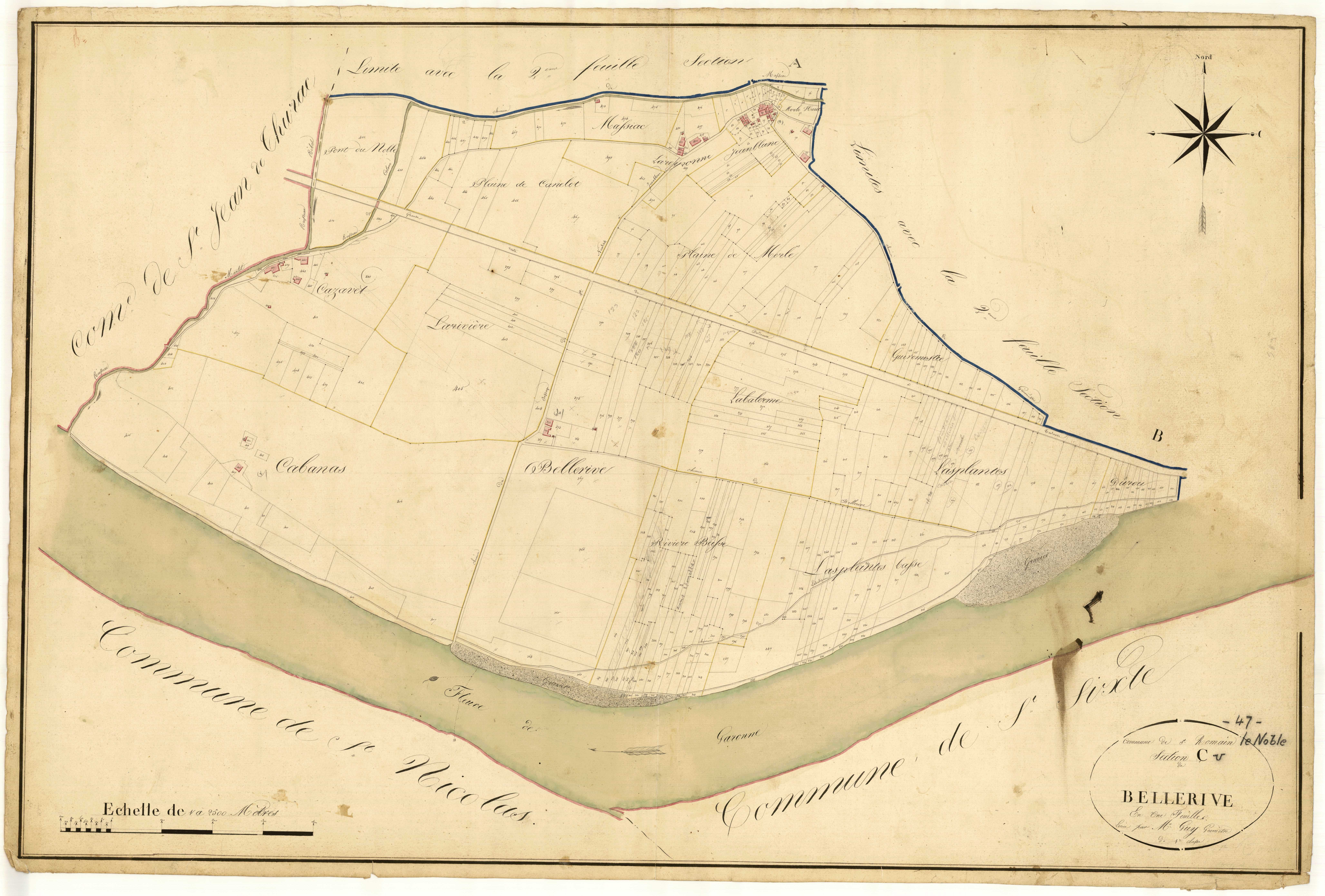 Plan napoléonien, atlas-C Bellerive, Saint-Romain-le-Noble