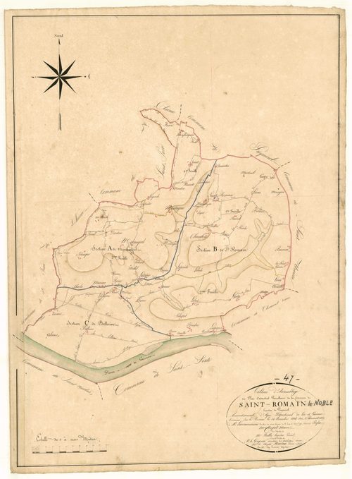 Plan napoléonien, atlas-TA, Saint-Romain-le-Noble