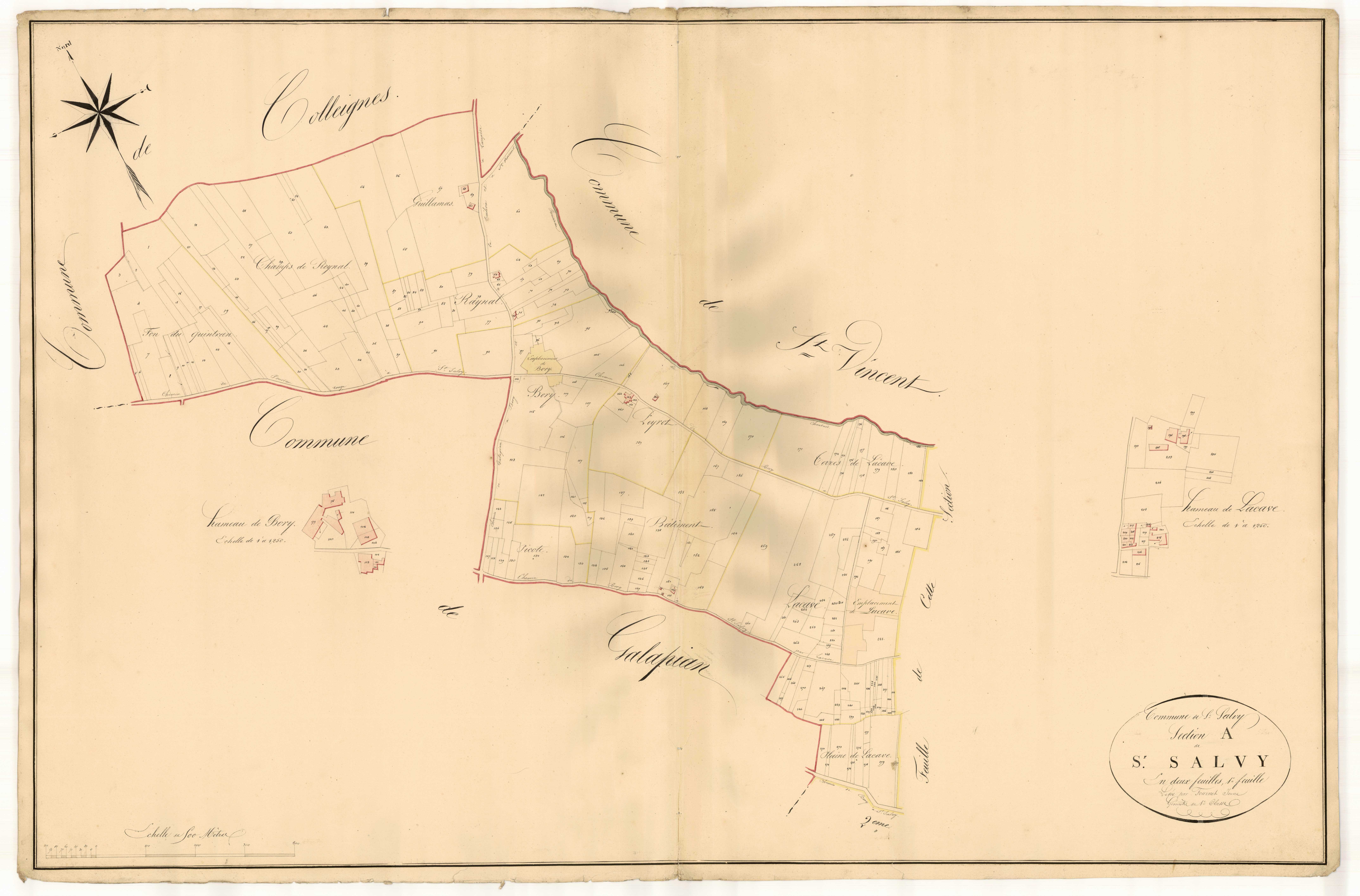 Plan napoléonien, atlas-A1 Saint-Salvy, Saint-Salvy