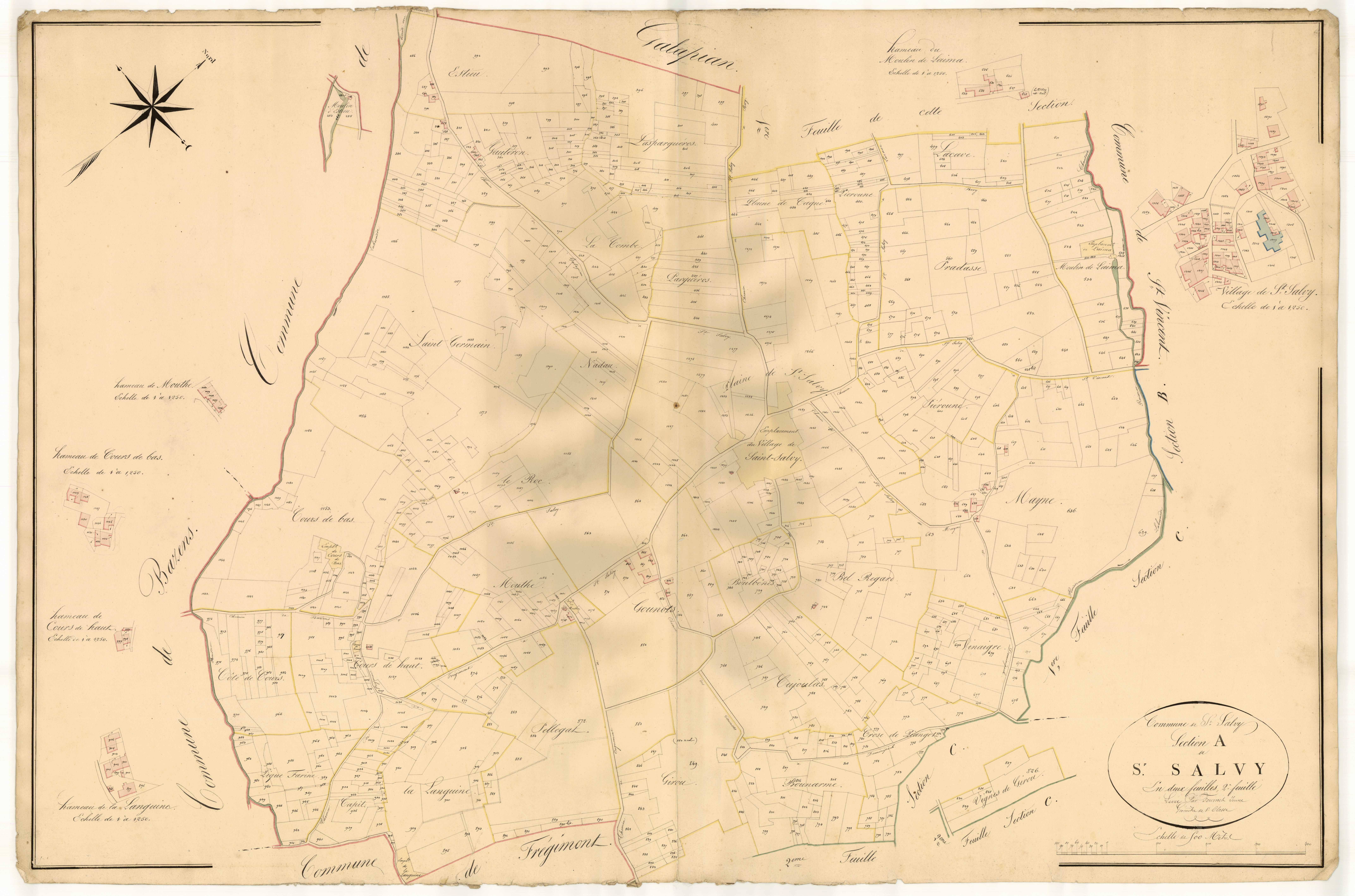 Plan napoléonien, atlas-A2 Saint-Salvy, Saint-Salvy
