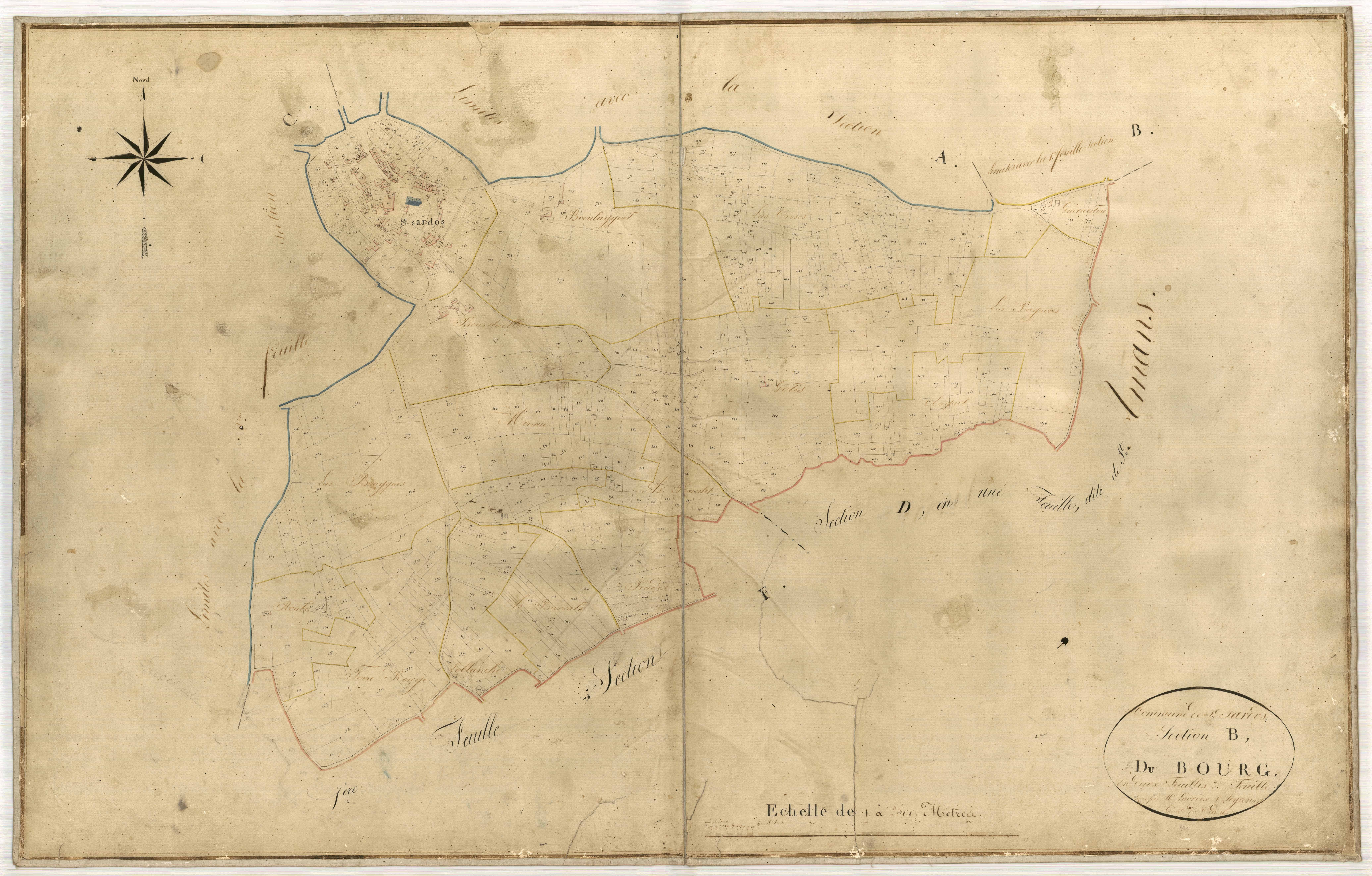 Plan napoléonien-B2 Le Bourg, Saint-Sardos