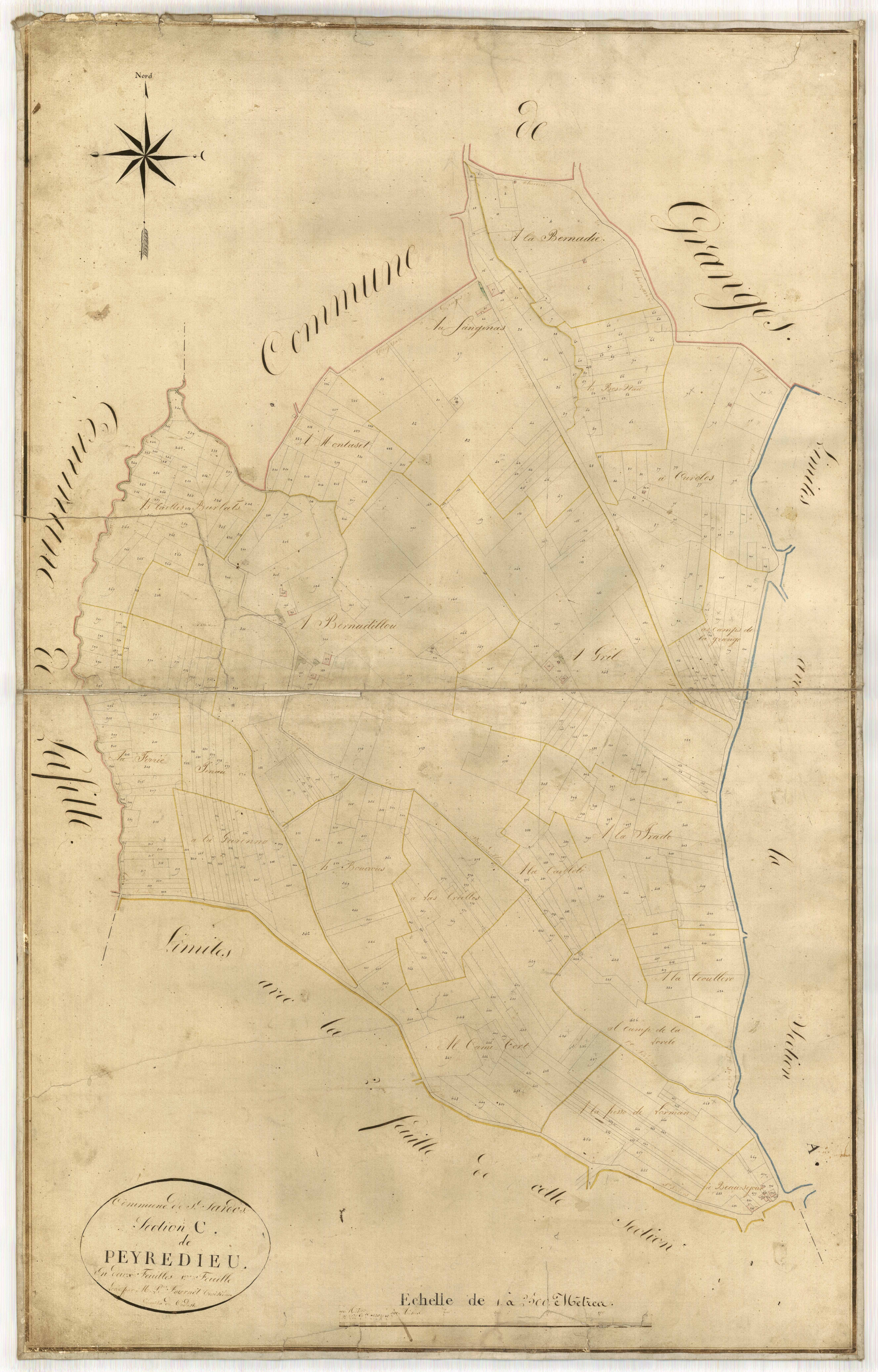Plan napoléonien-C1 Peyredieu, Saint-Sardos
