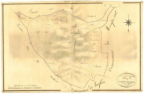 Plan napoléonien, atlas-B Lafouquerie, Saint-Amans (voir Saint-Sardos)
