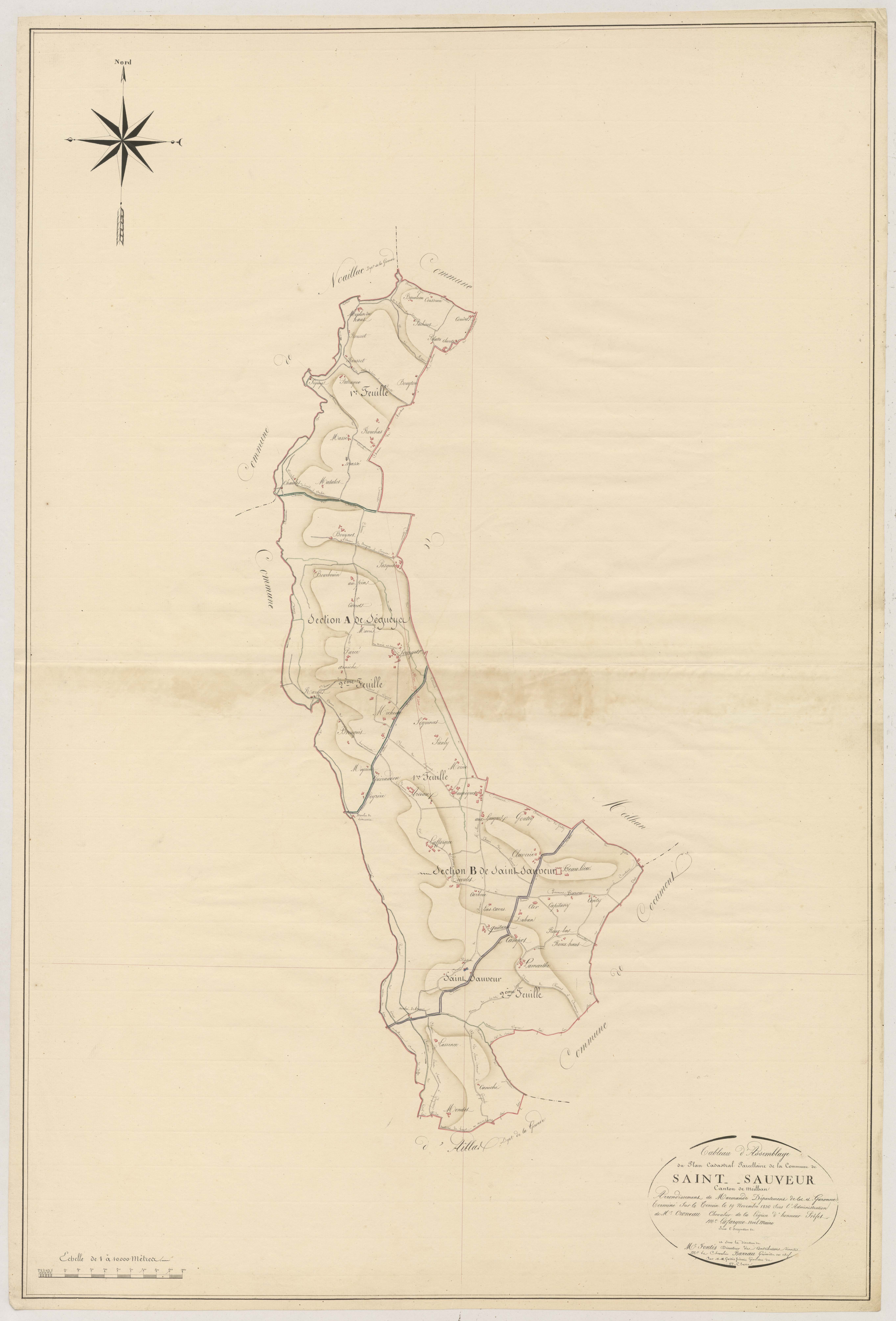 Plan napoléonien, atlas-TA, Saint-Sauveur-de-Meilhan