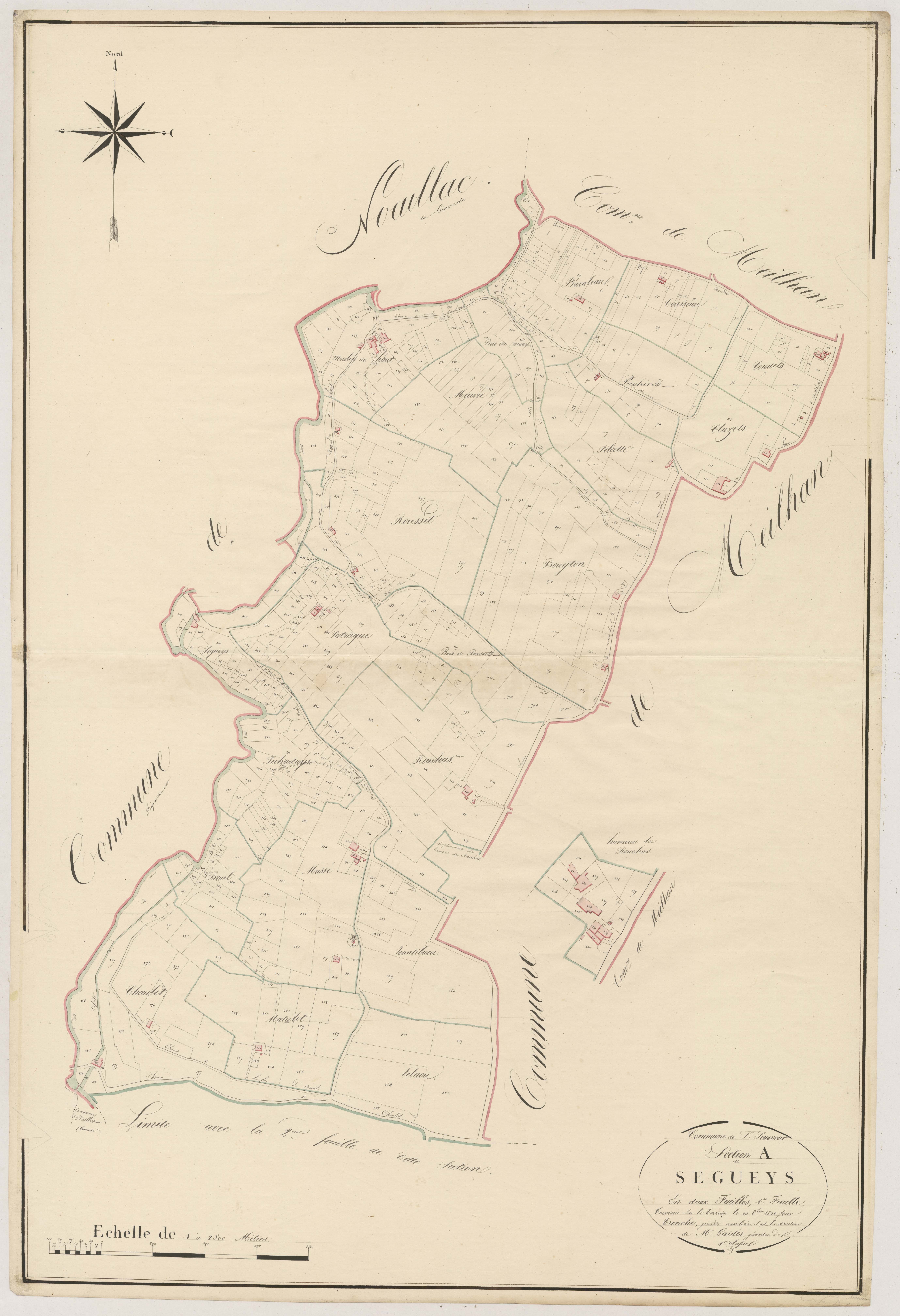 Plan napoléonien, atlas-A1 Seguyes, Saint-Sauveur-de-Meilhan