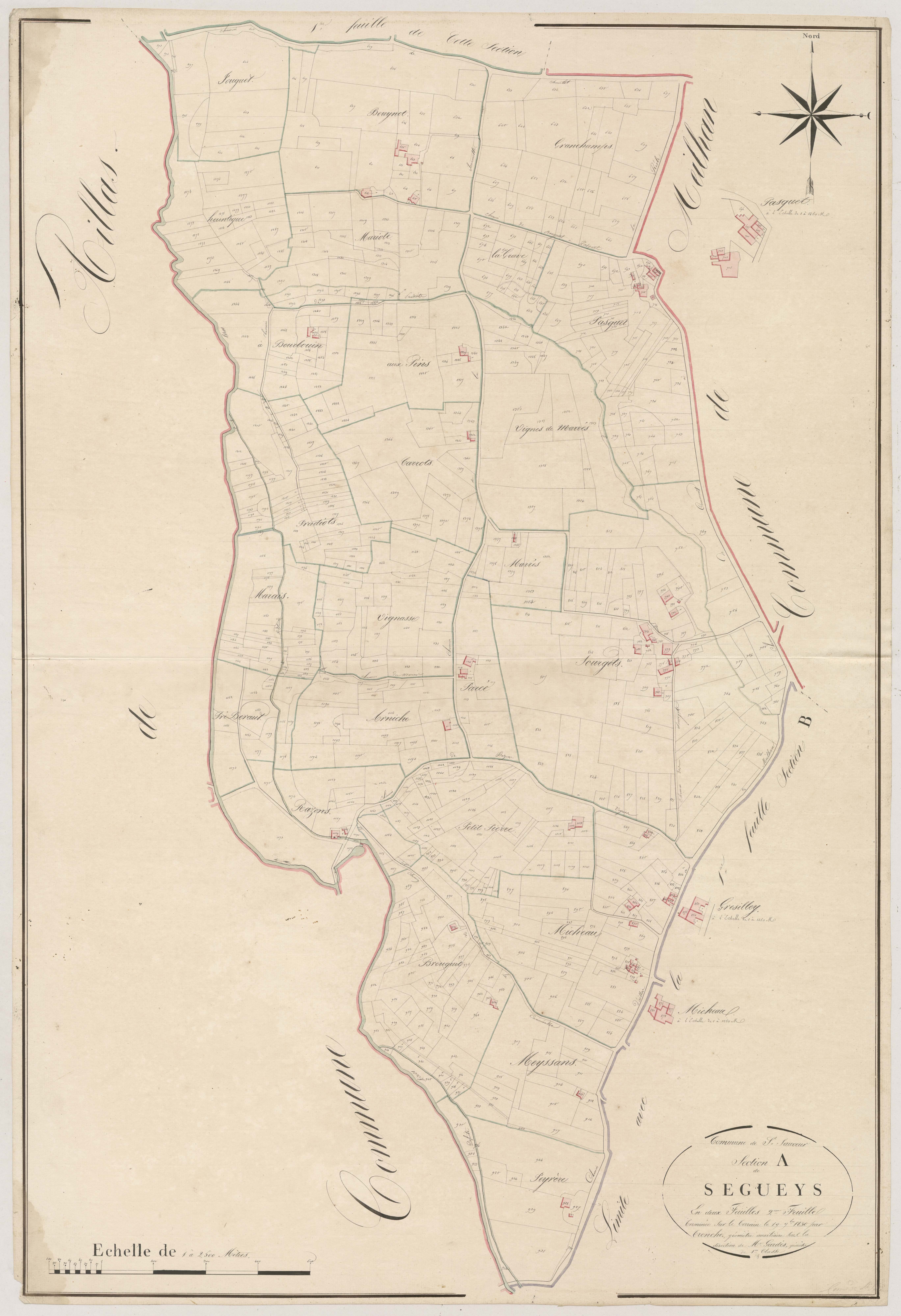 Plan napoléonien, atlas-A2 Seguyes, Saint-Sauveur-de-Meilhan