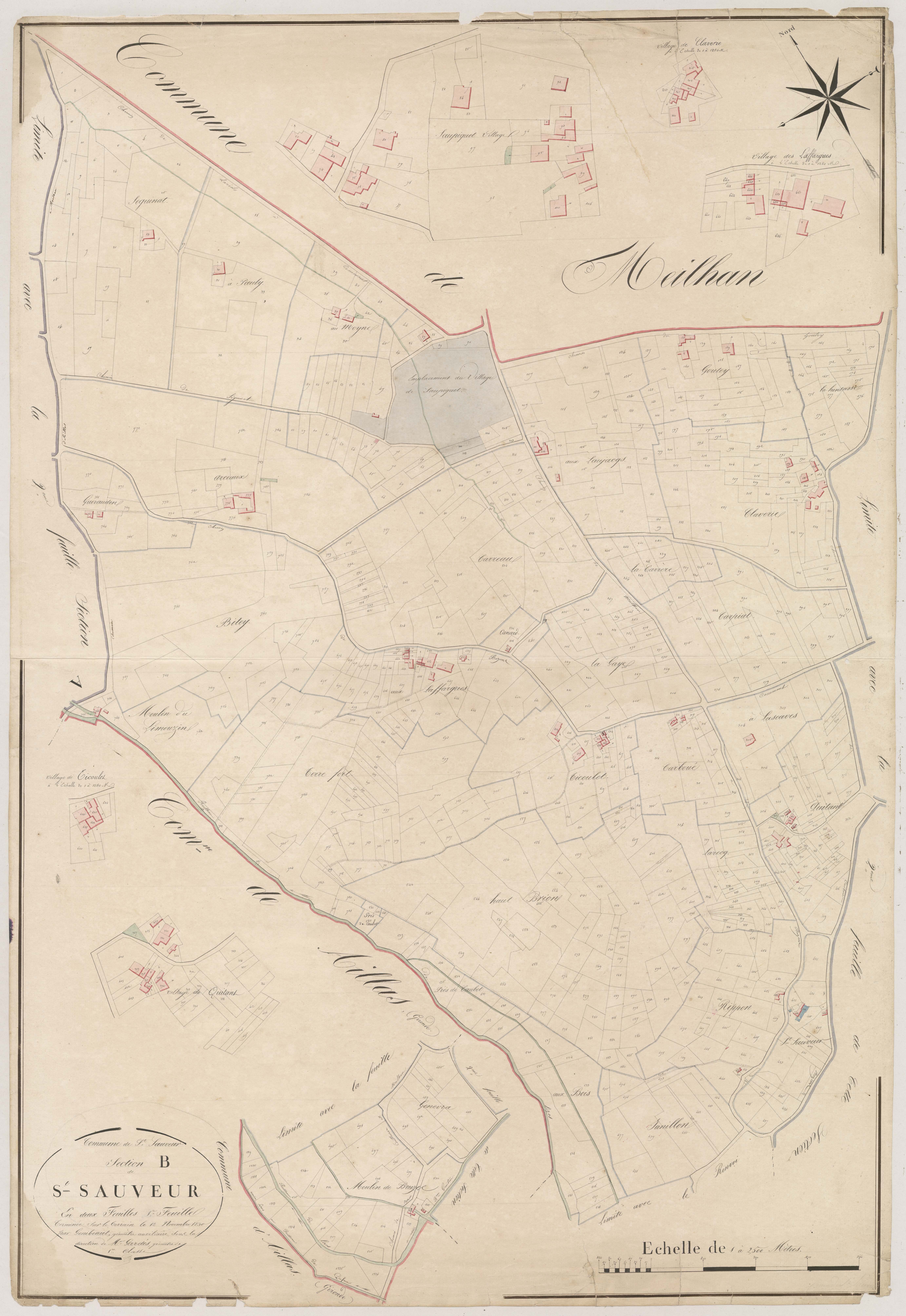 Plan napoléonien, atlas-B1 Saint-Sauveur, Saint-Sauveur-de-Meilhan