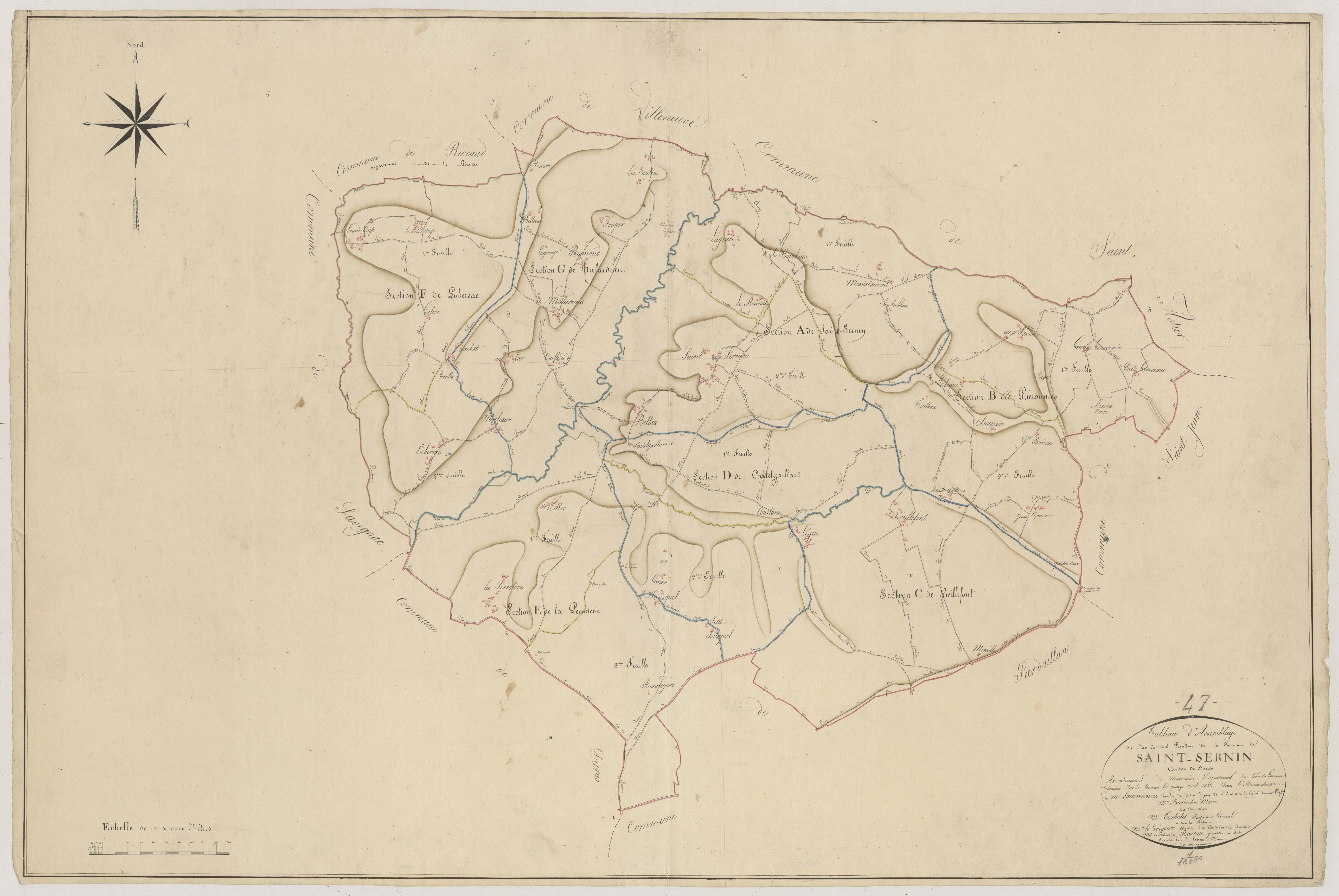 Plan napoléonien, atlas-TA, Saint-Sernin