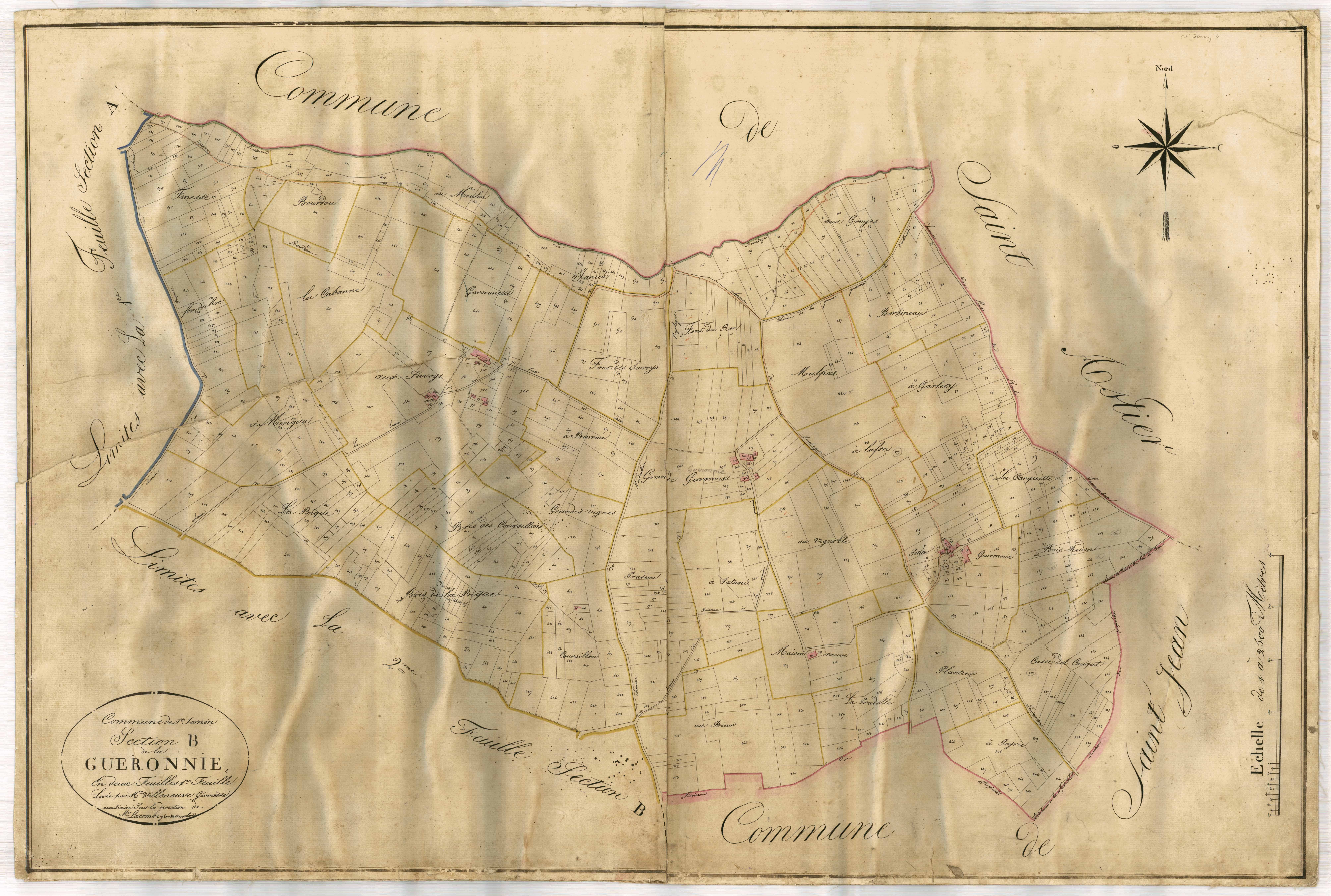 Plan napoléonien-B1 Gueronnie, Saint-Sernin