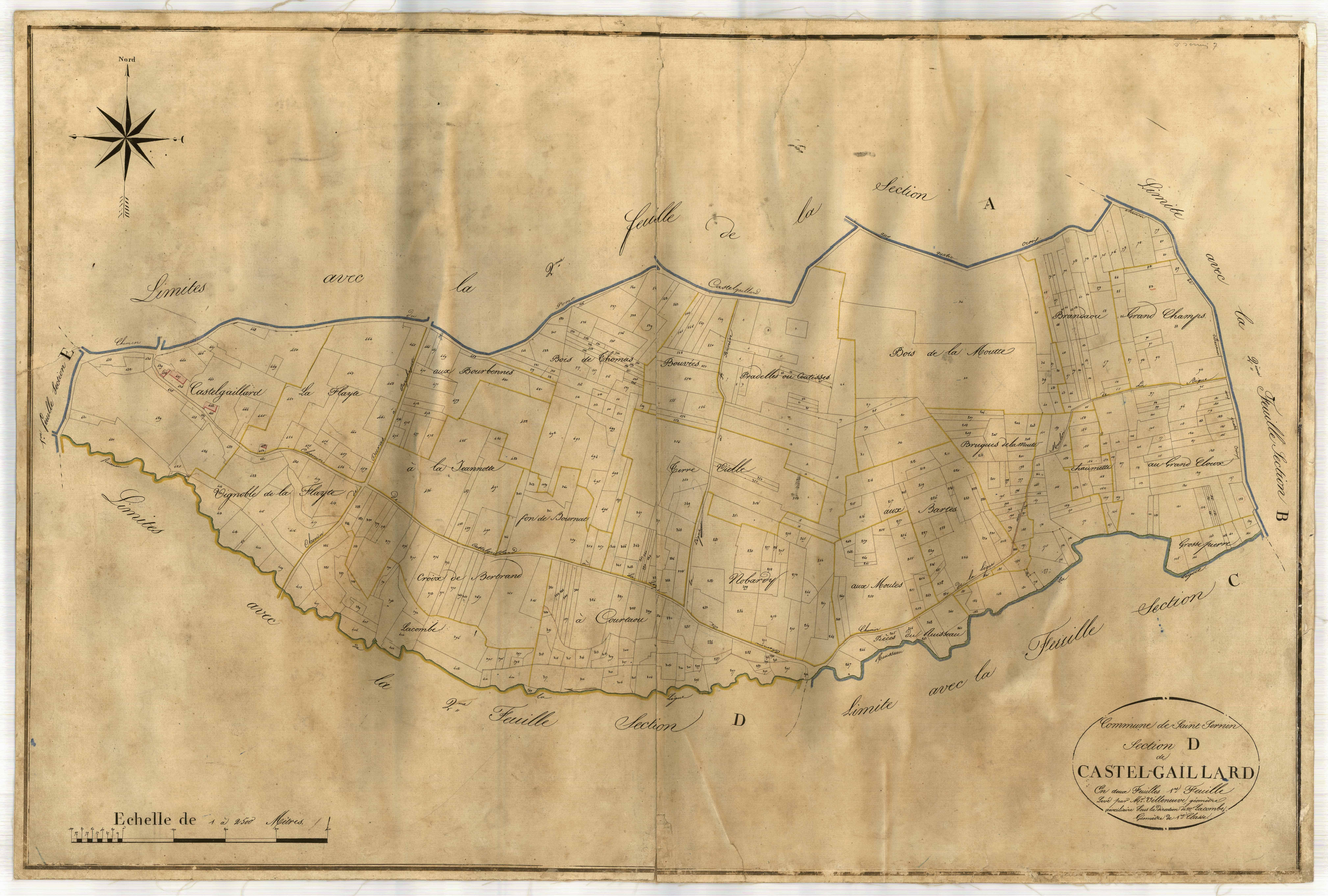 Plan napoléonien-D1 Castel-Gaillard, Saint-Sernin
