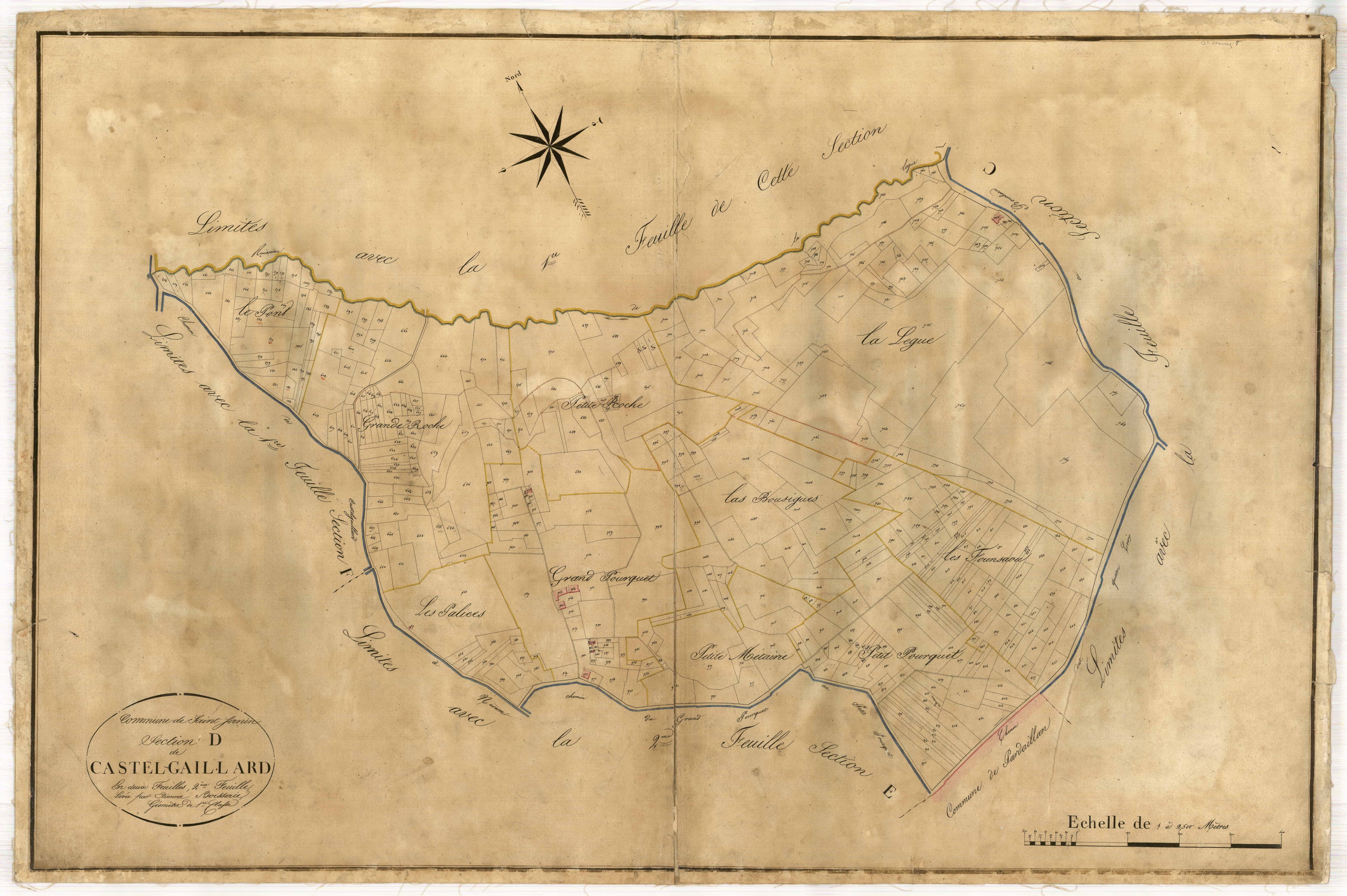 Plan napoléonien-D2 Castel-Gaillard, Saint-Sernin