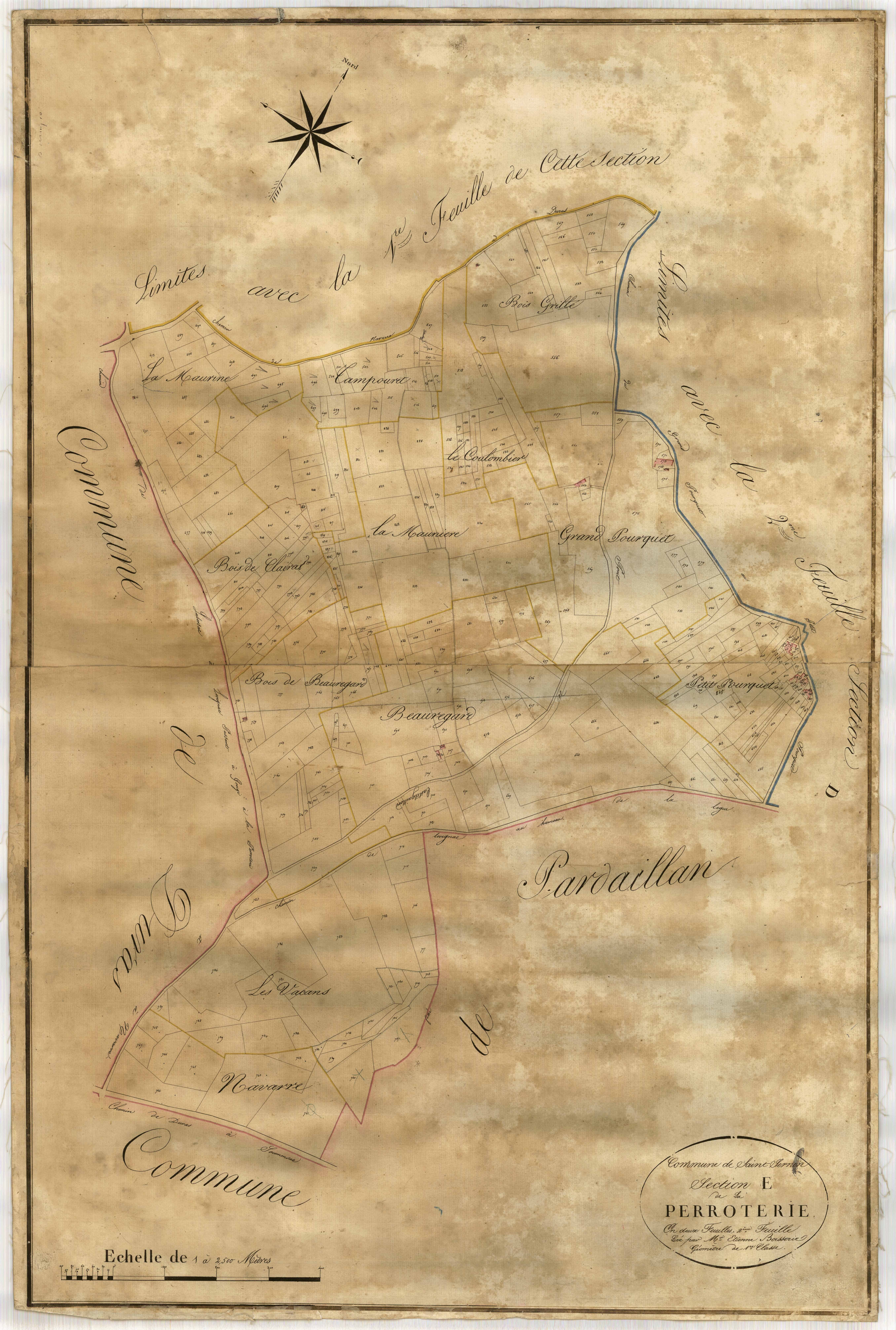 Plan napoléonien-E2 Perroterie, Saint-Sernin