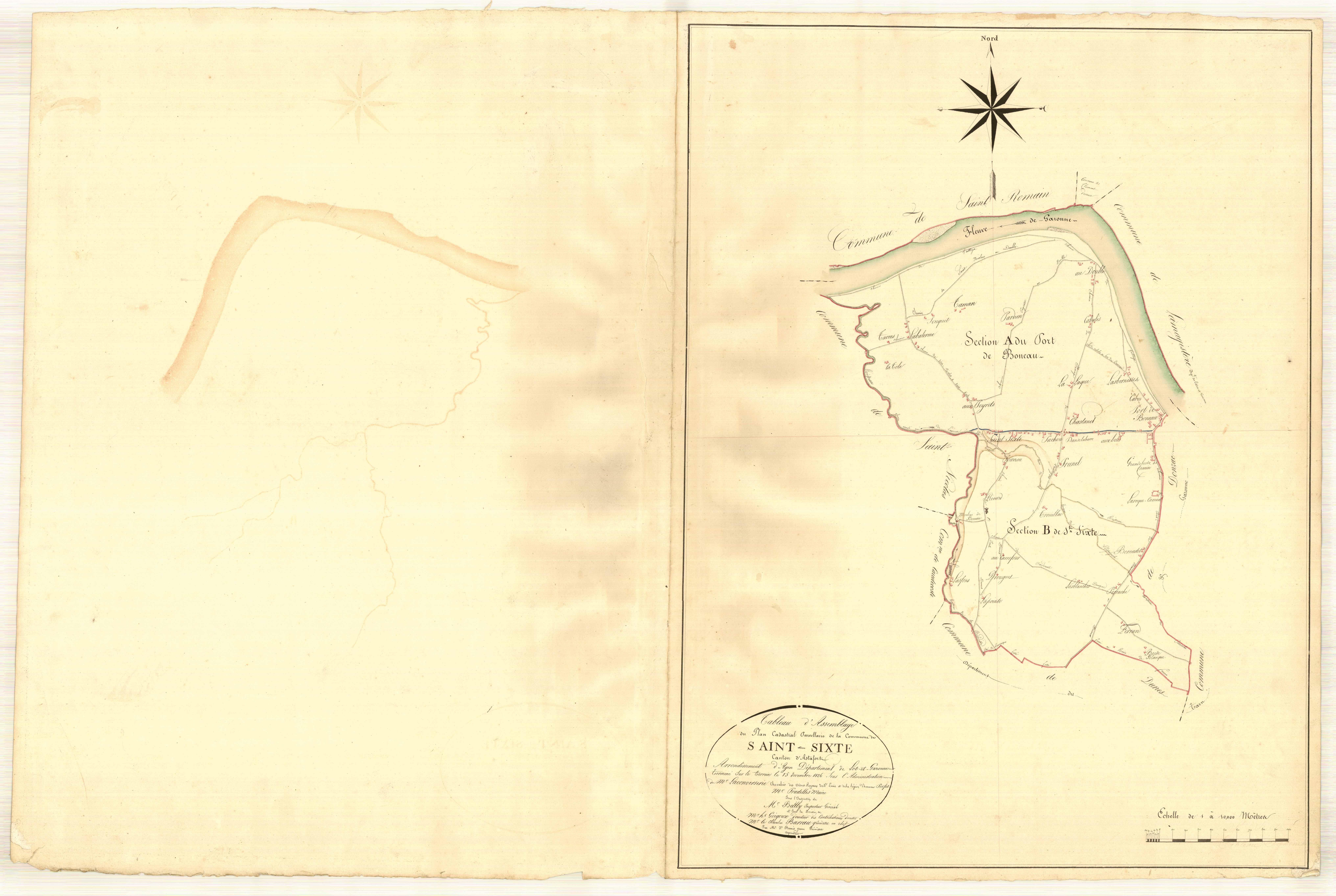 Plan napoléonien, atlas-TA, Saint-Sixte