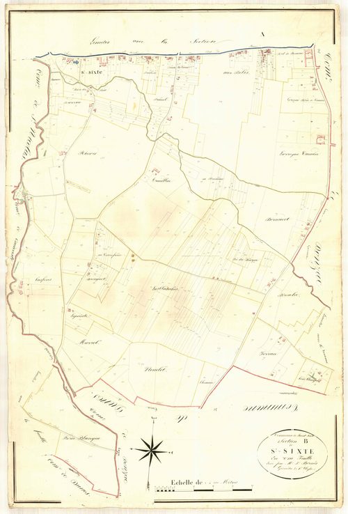 Plan napoléonien, atlas-B Saint-Sixte, Saint-Sixte