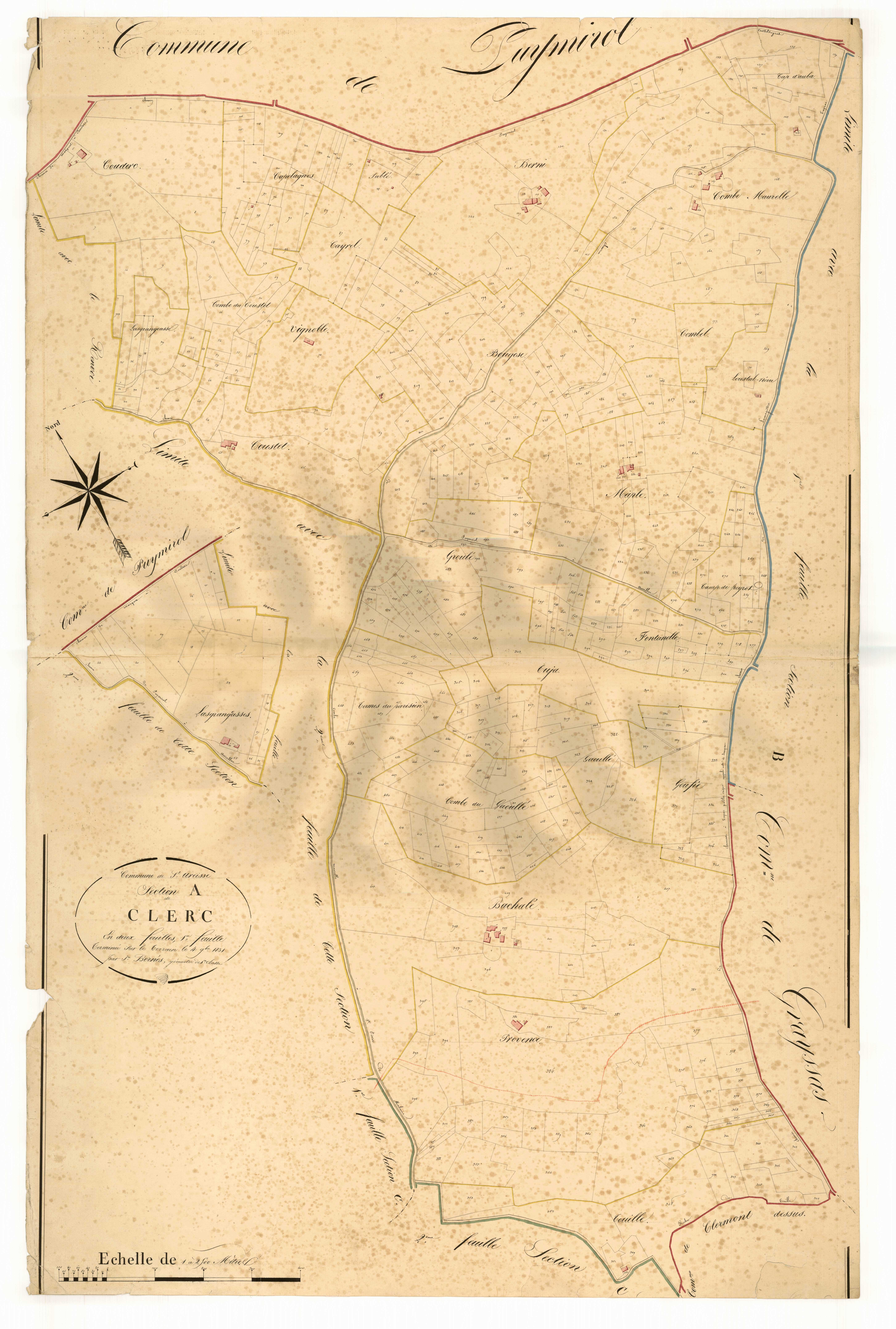 Plan napoléonien, atlas-A1 Clerc, Saint-Urcisse