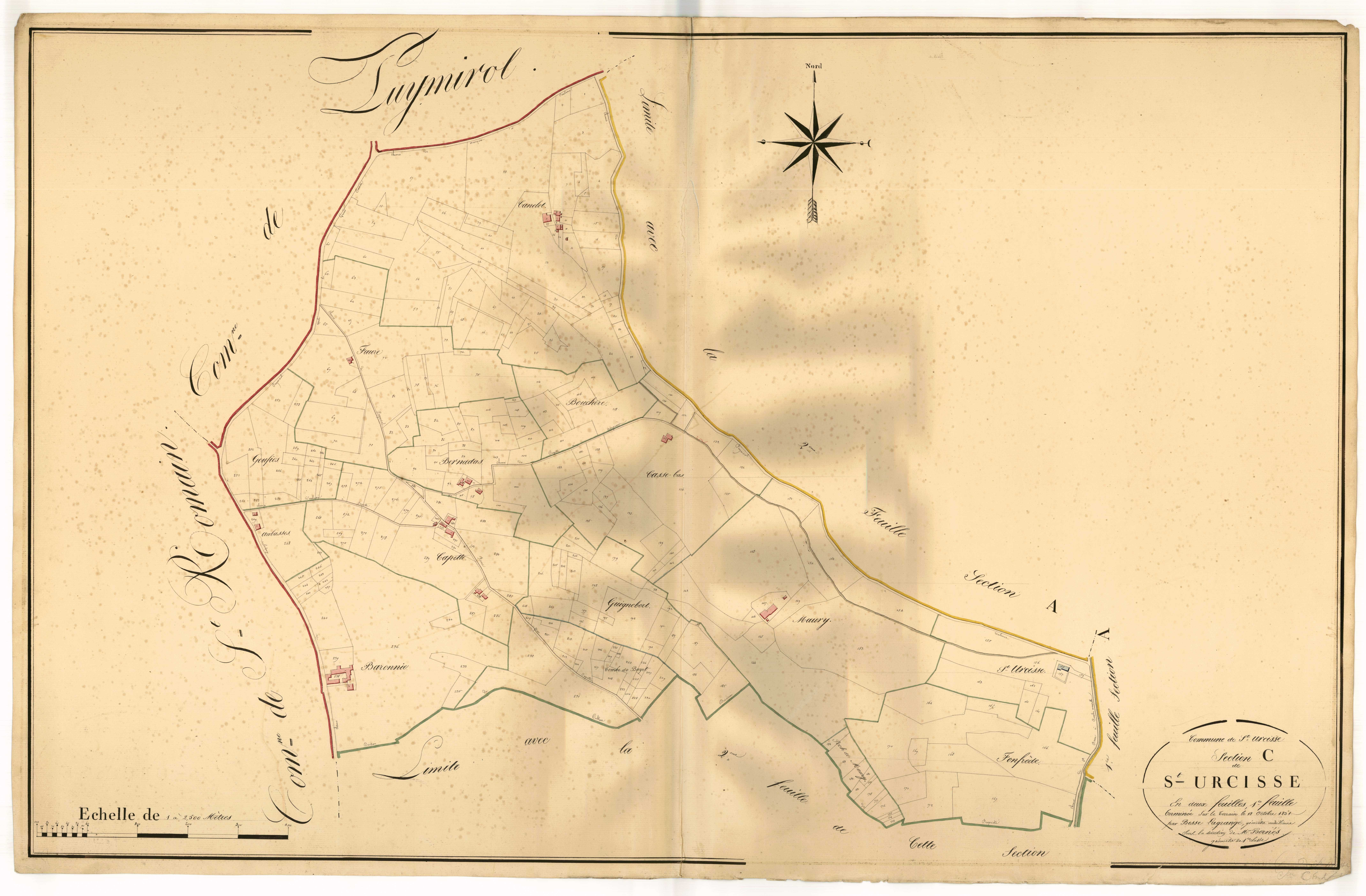 Plan napoléonien, atlas-C1 Saint-Urcisse, Saint-Urcisse