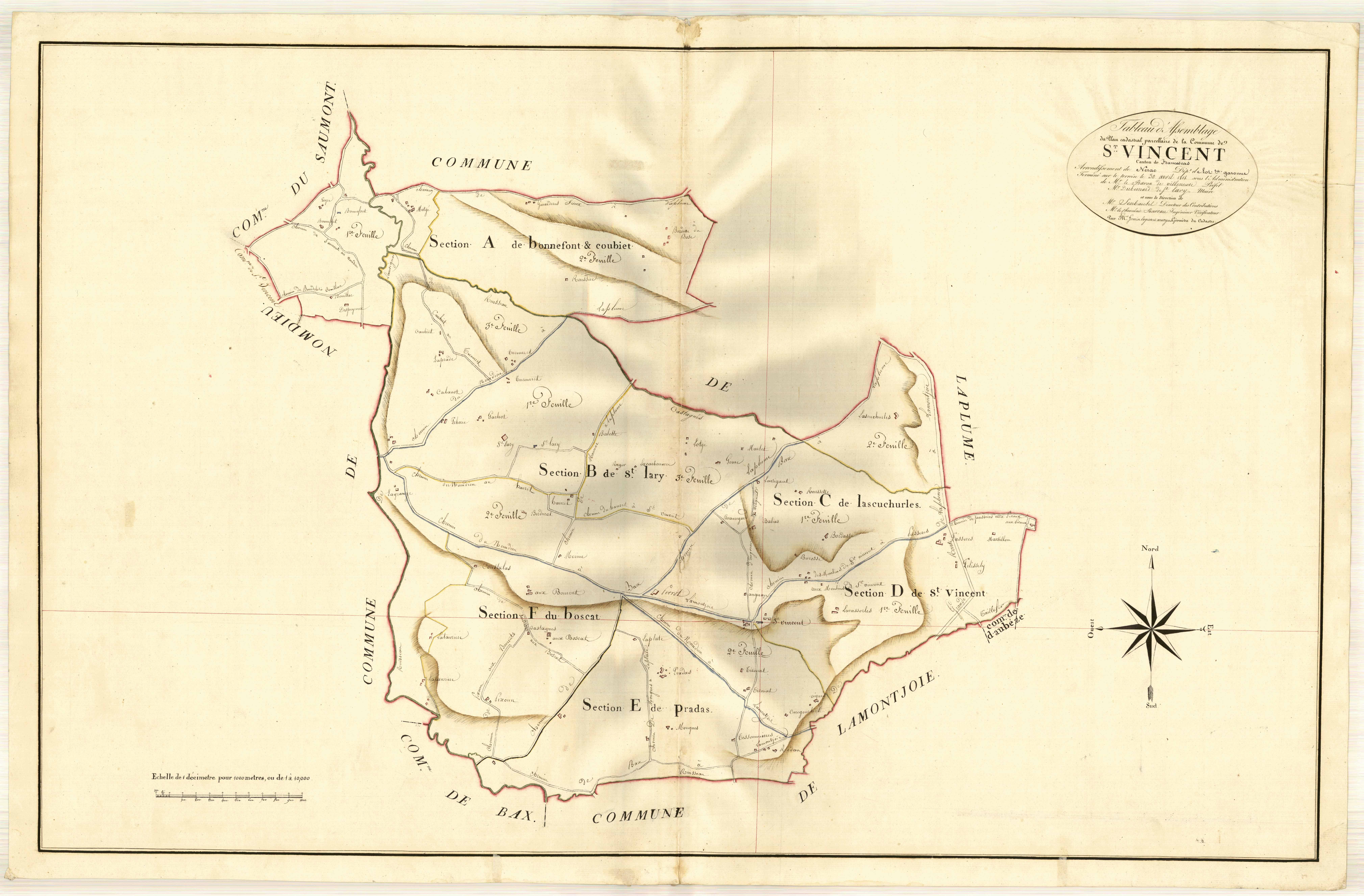 Plan primitif, atlas-TA, Saint-Vincent-de-Lamontjoie