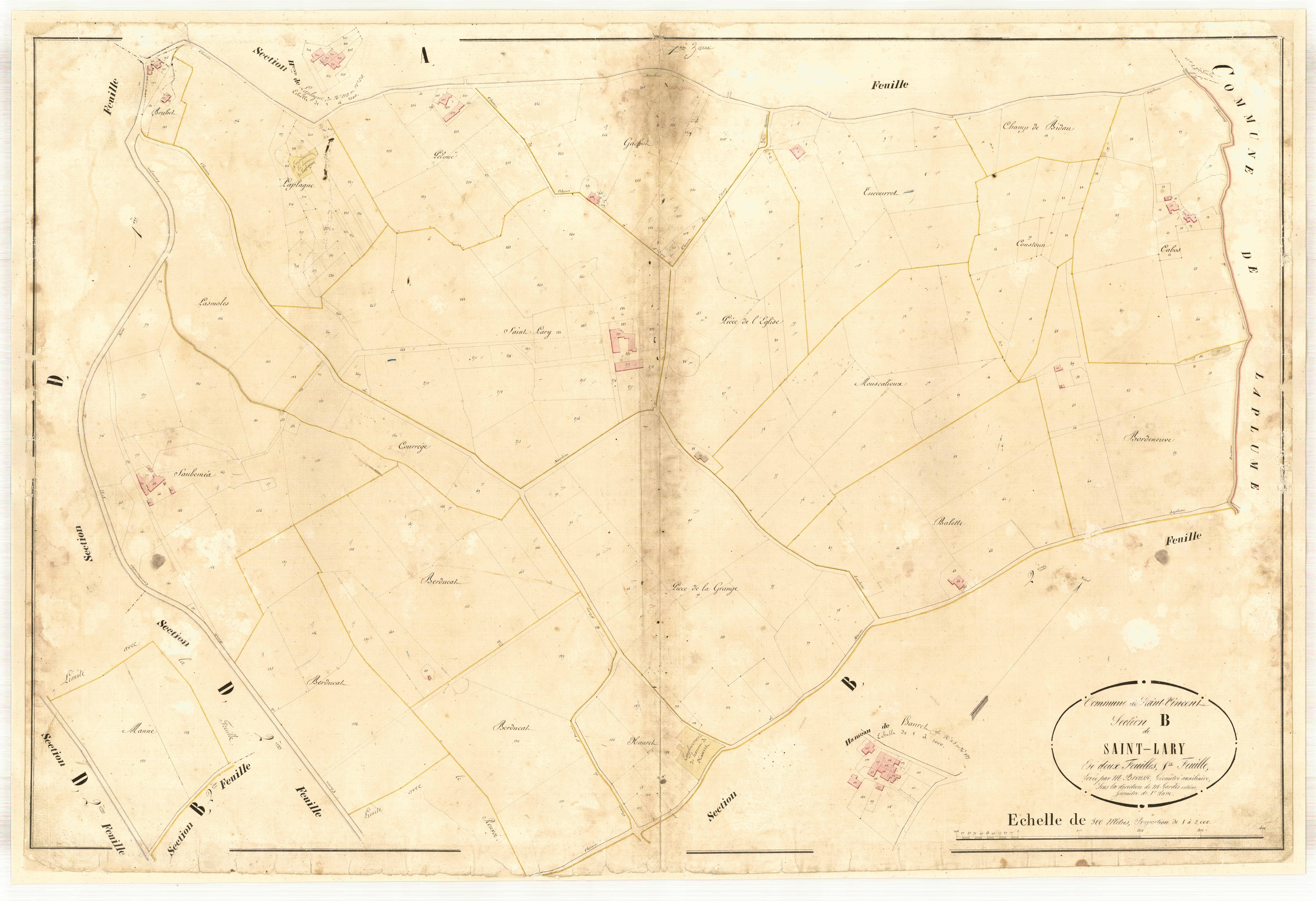 Plan napoléonien-B1 Saint-Lary, Saint-Vincent-de-Lamontjoie