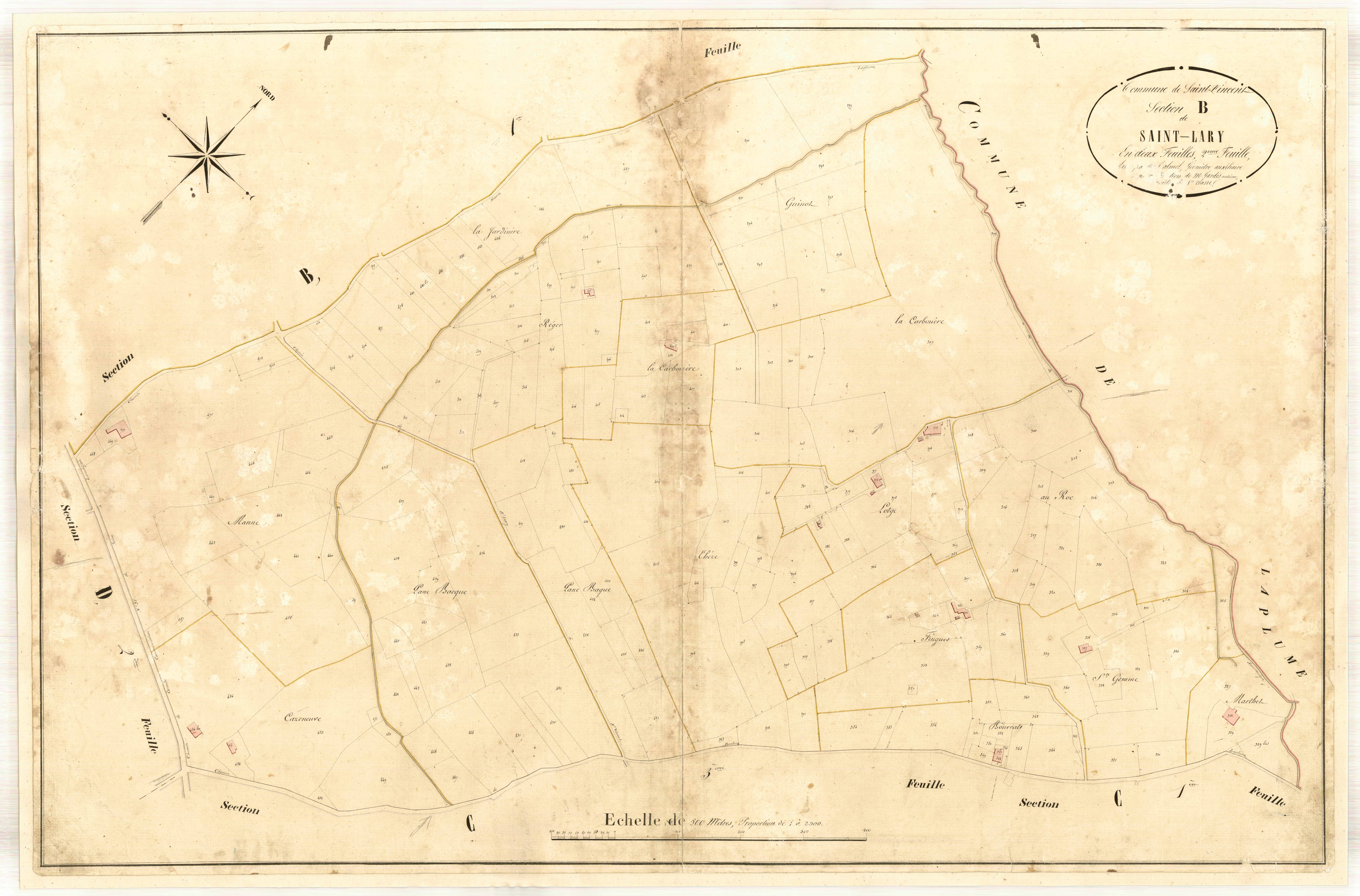 Plan napoléonien-B2 Saint-Lary, Saint-Vincent-de-Lamontjoie