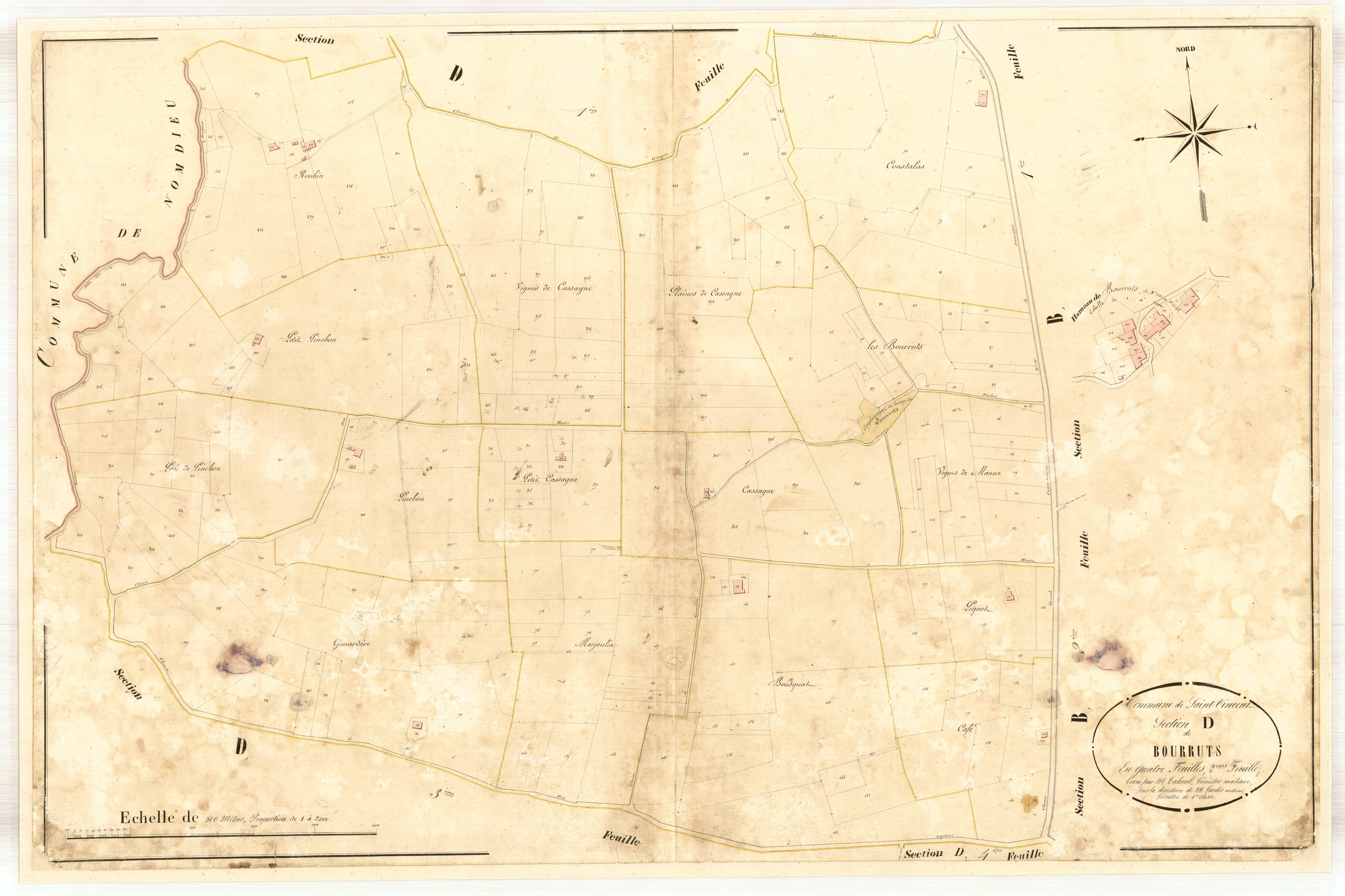 Plan napoléonien-D2 Bourruts, Saint-Vincent-de-Lamontjoie