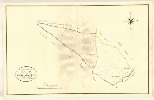 Plan primitif, atlas-D2 Saint-Vincent, Saint-Vincent-de-Lamontjoie