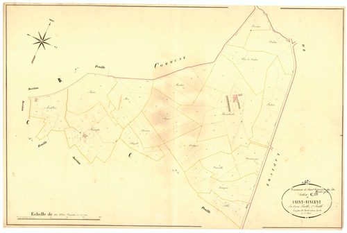 Plan napoléonien, atlas-C1 Saint-Vincent, Saint-Vincent-de-Lamontjoie