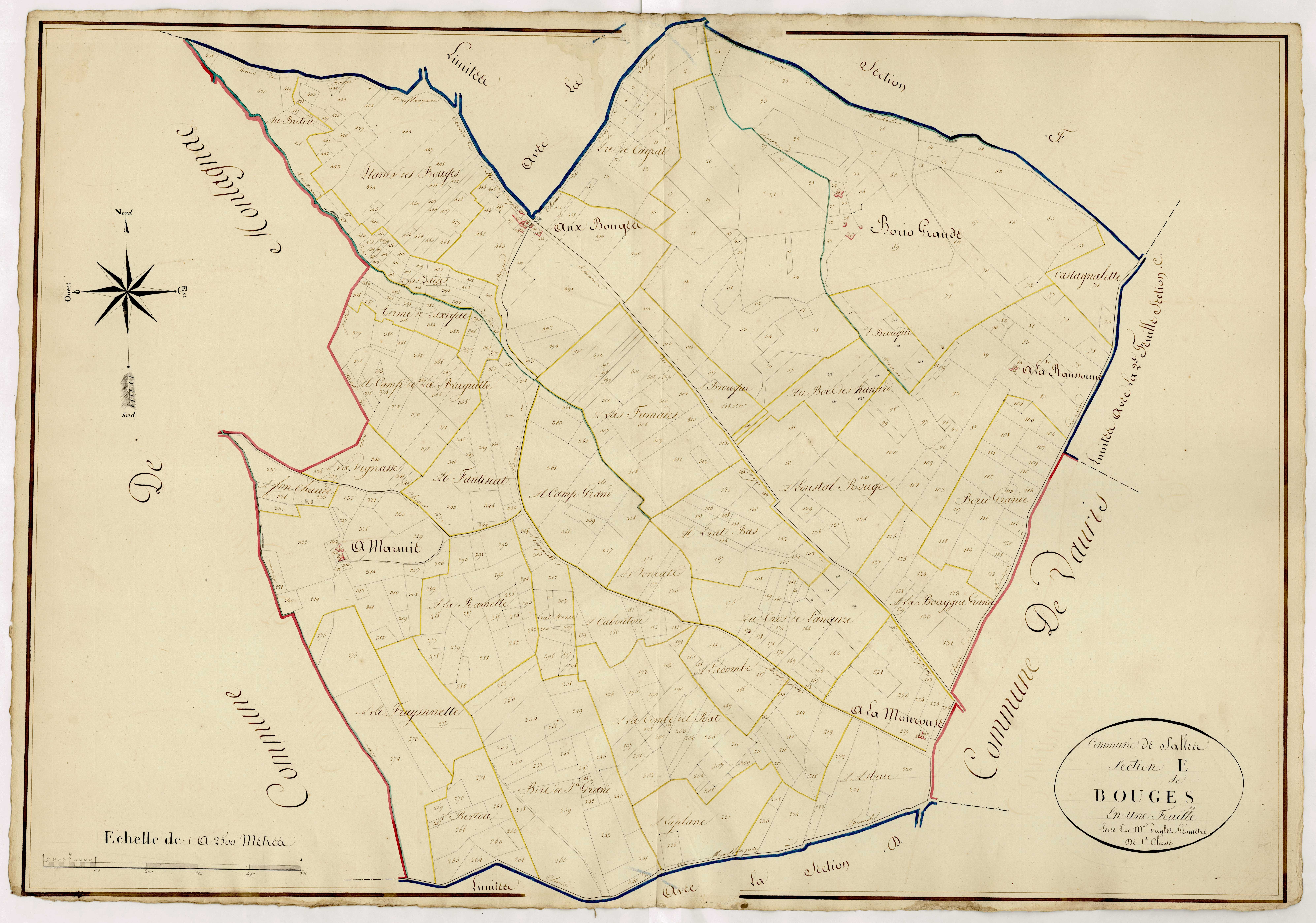 Plan napoléonien, atlas-E Bouges, Salles