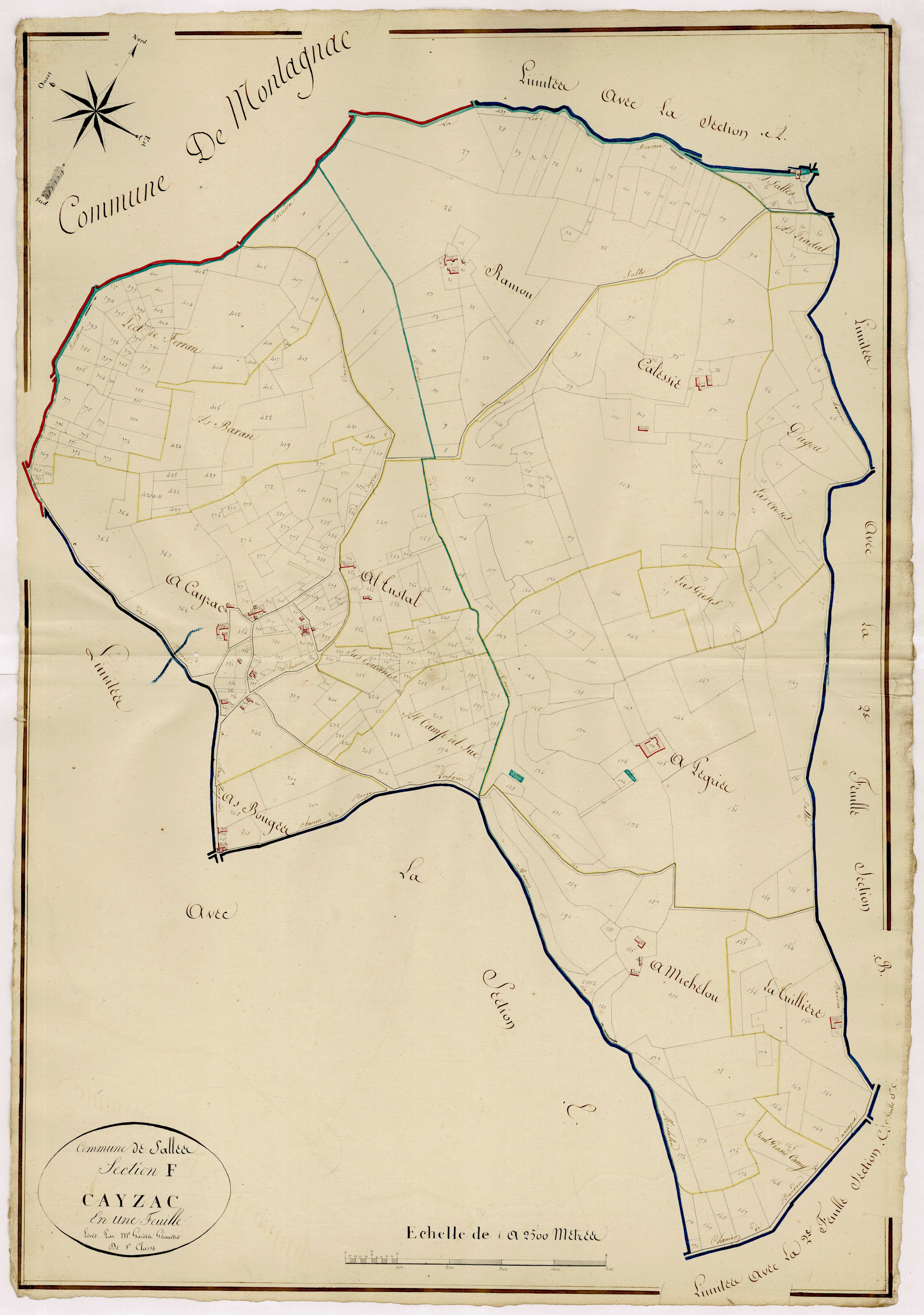 Plan napoléonien, atlas-F Cayzac, Salles