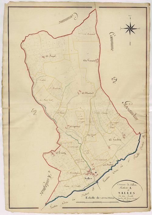 Plan napoléonien, atlas-A Salles, Salles