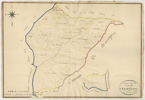Plan napoléonien, atlas-B2 Laborderie, Vauris (voir Salles)