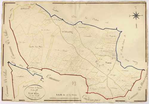 Plan napoléonien, atlas-C Vauris, Vauris (voir Salles)