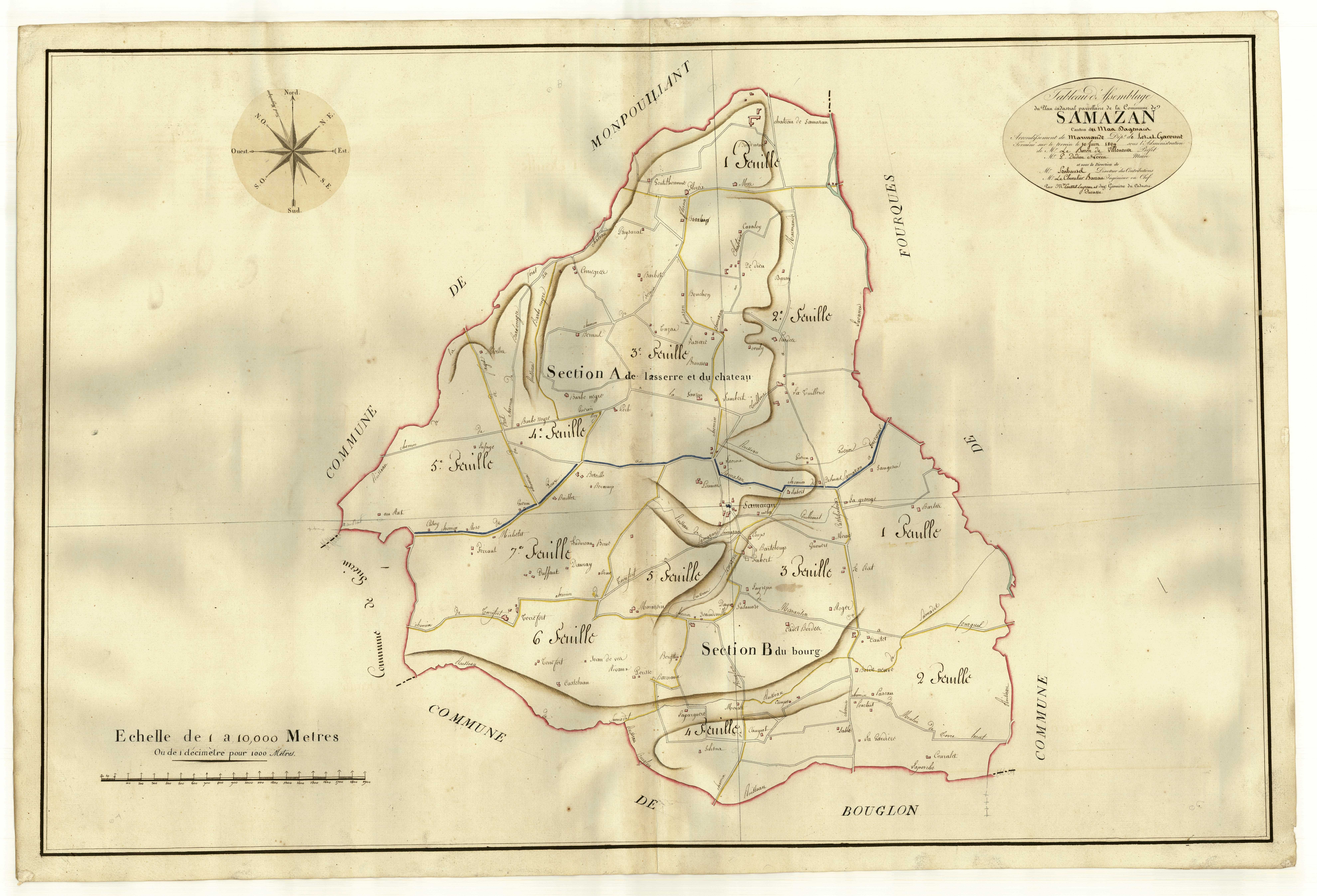 Plan primitif, atlas-TA, Samazan