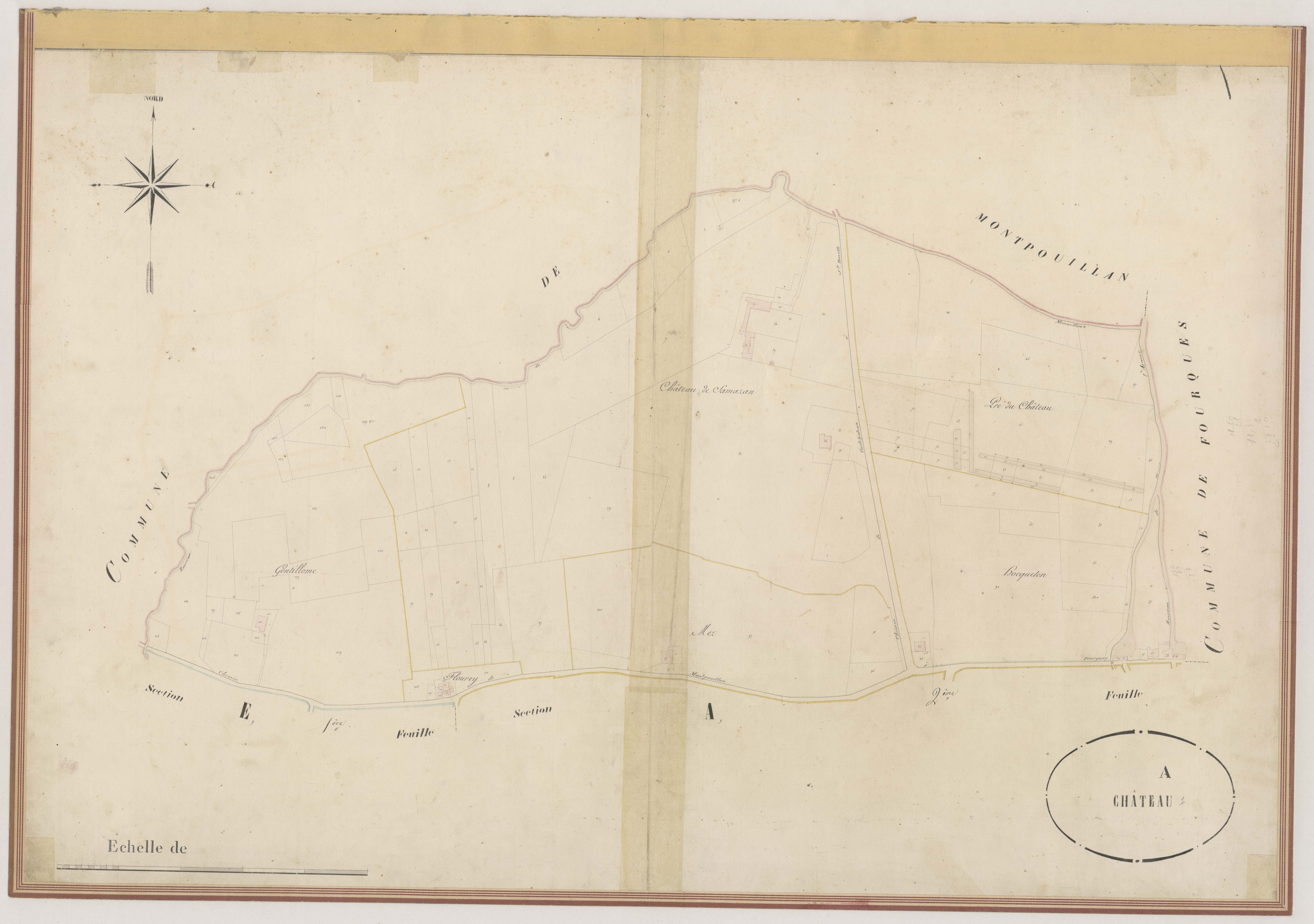 Plan napoléonien-A1 Le Château, Samazan