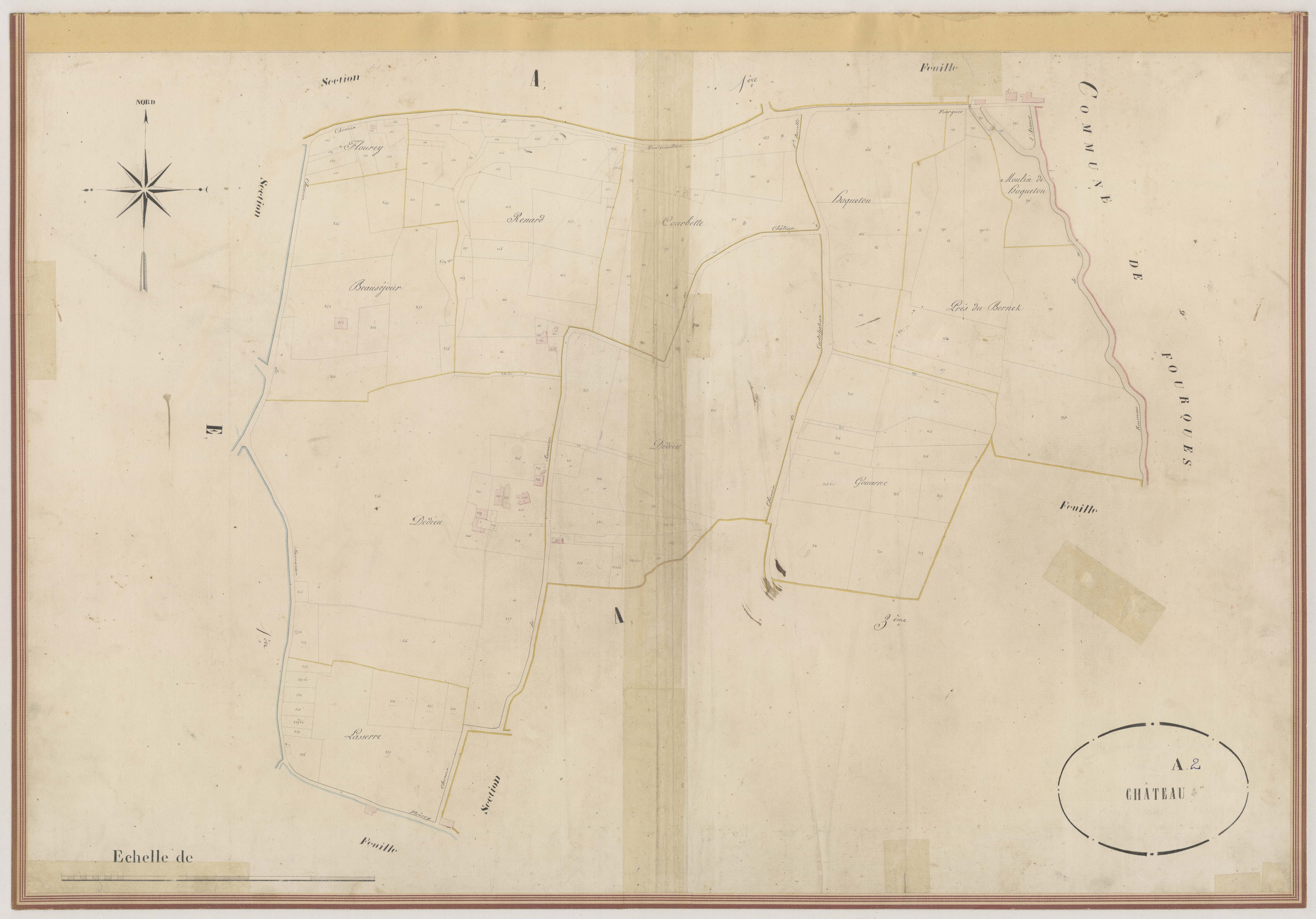 Plan napoléonien-A2 Le Château, Samazan