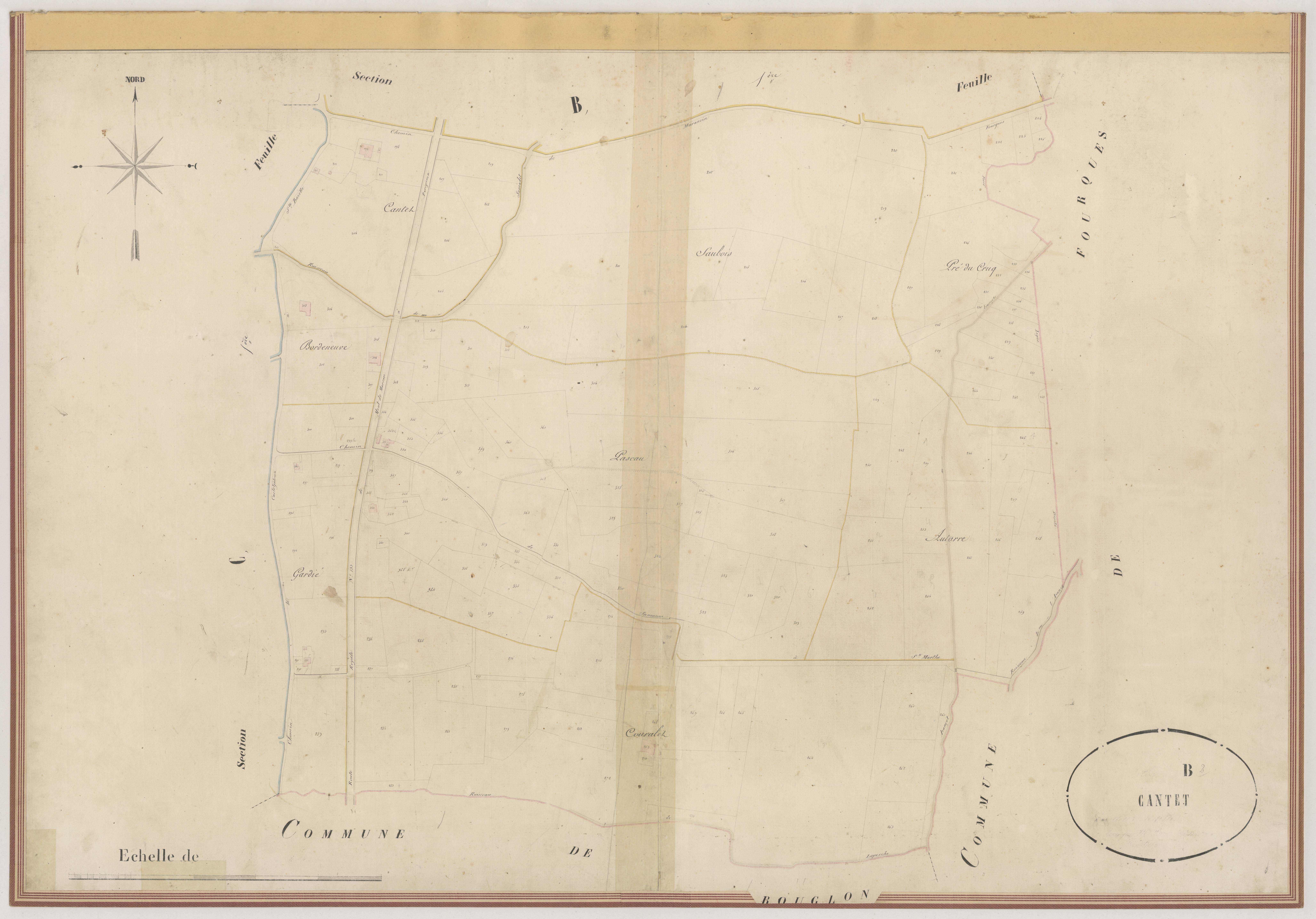 Plan napoléonien-B2 Cantet, Samazan