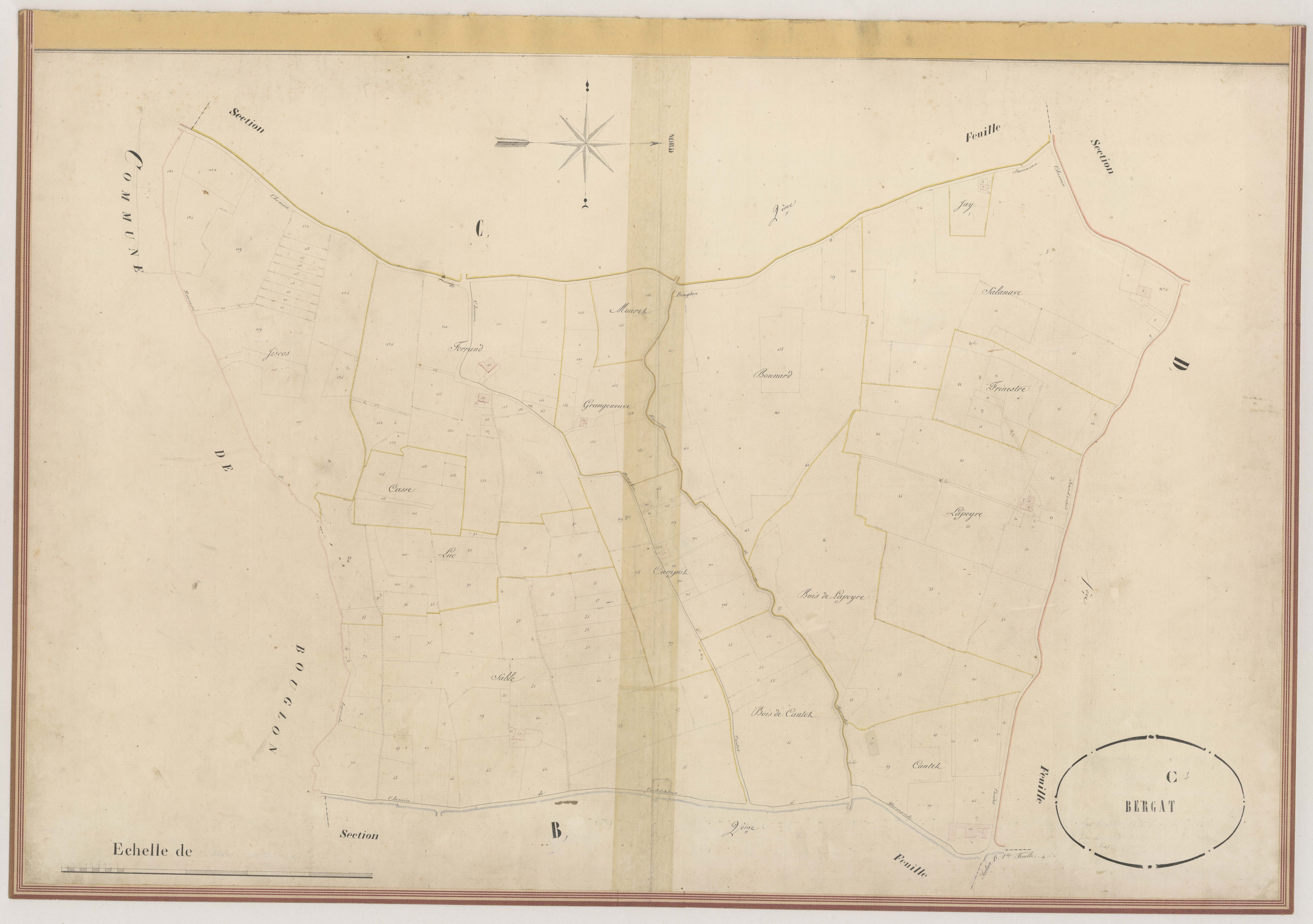 Plan napoléonien-C1 Bergat, Samazan
