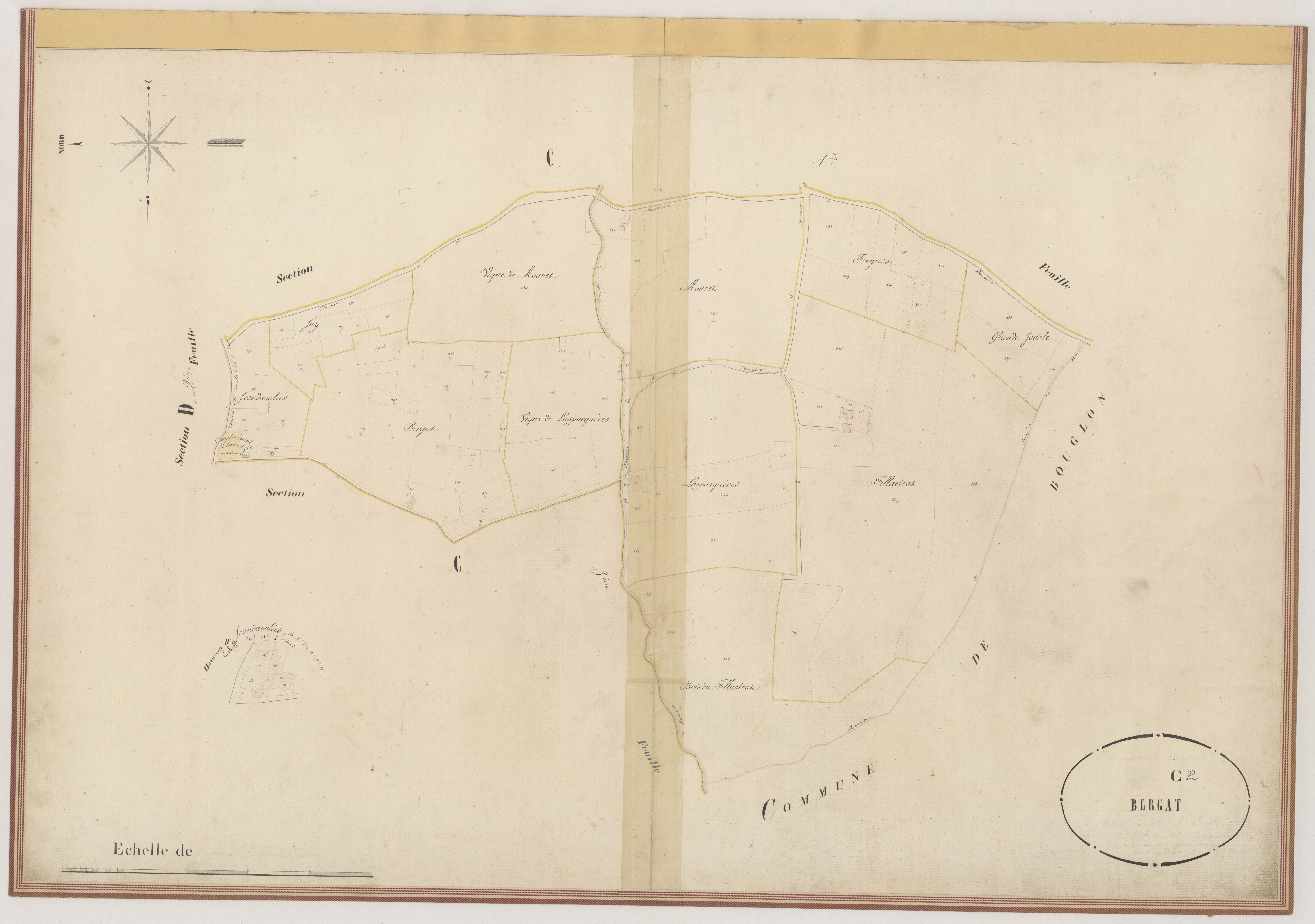 Plan napoléonien-C2 Bergat, Samazan