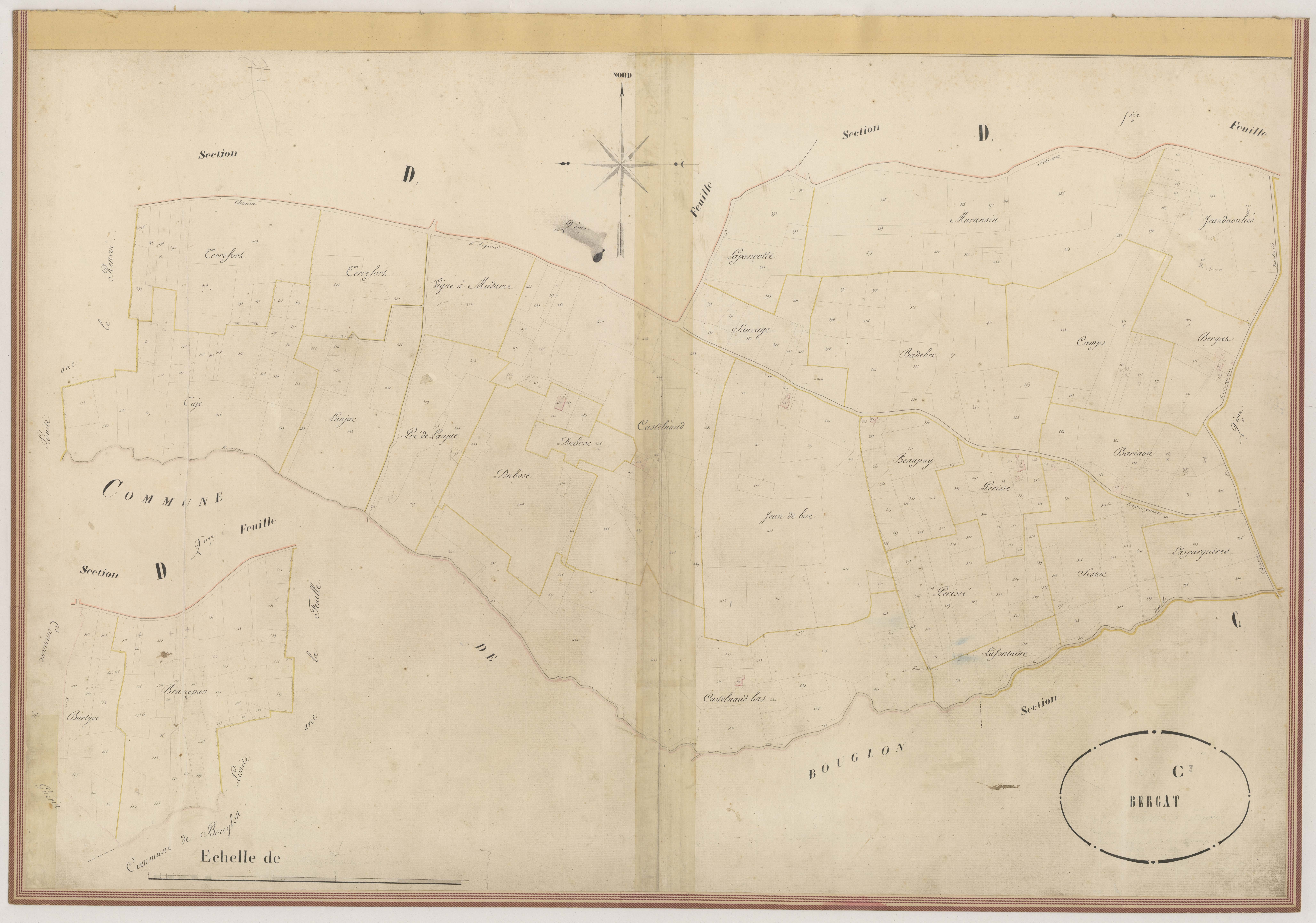 Plan napoléonien-C3 Bergat, Samazan