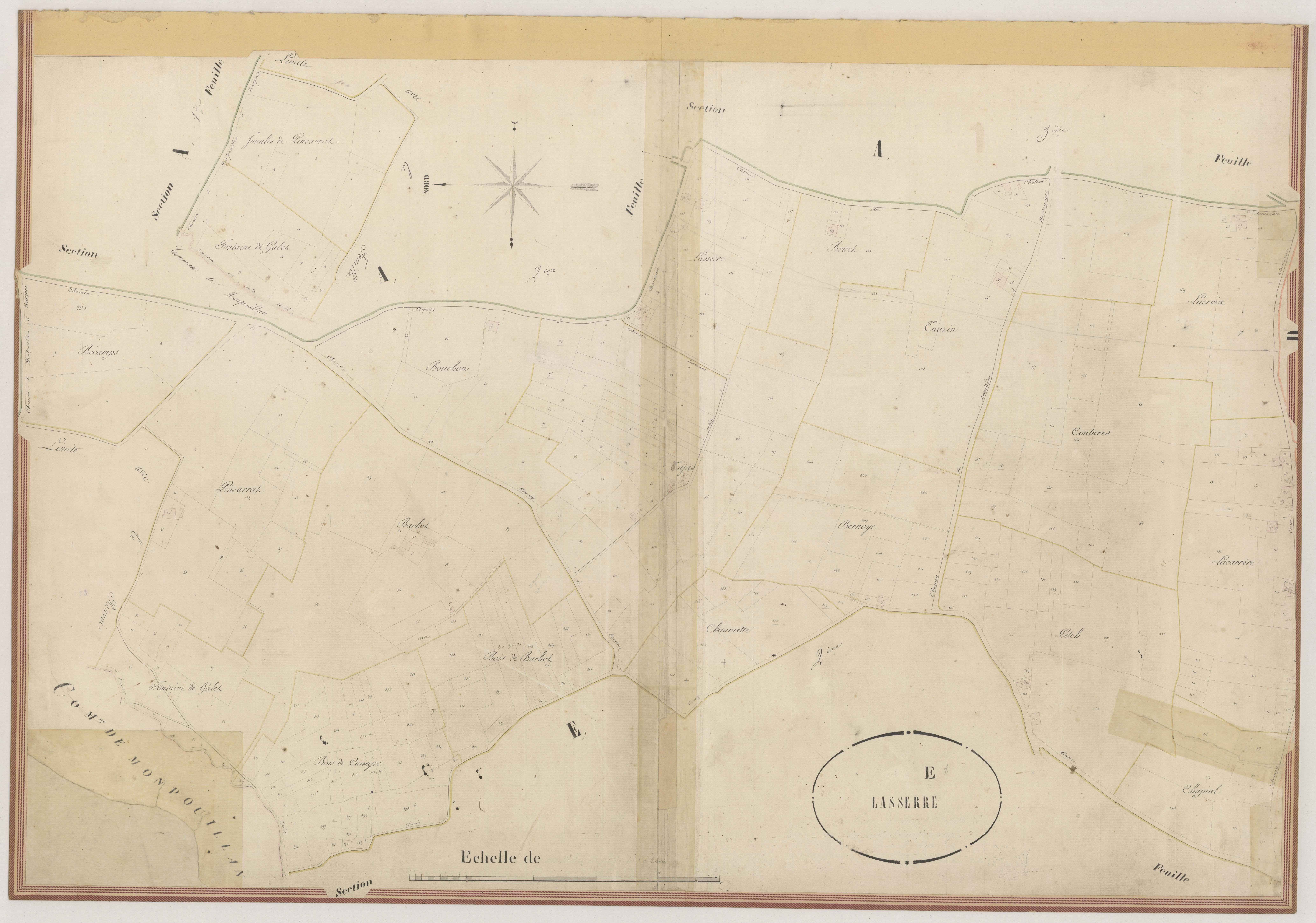 Plan napoléonien-E1 Lasserre, Samazan