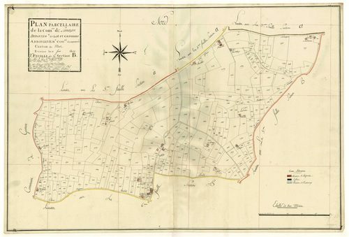 Plan primitif, atlas-B7 Le Bourg, Samazan
