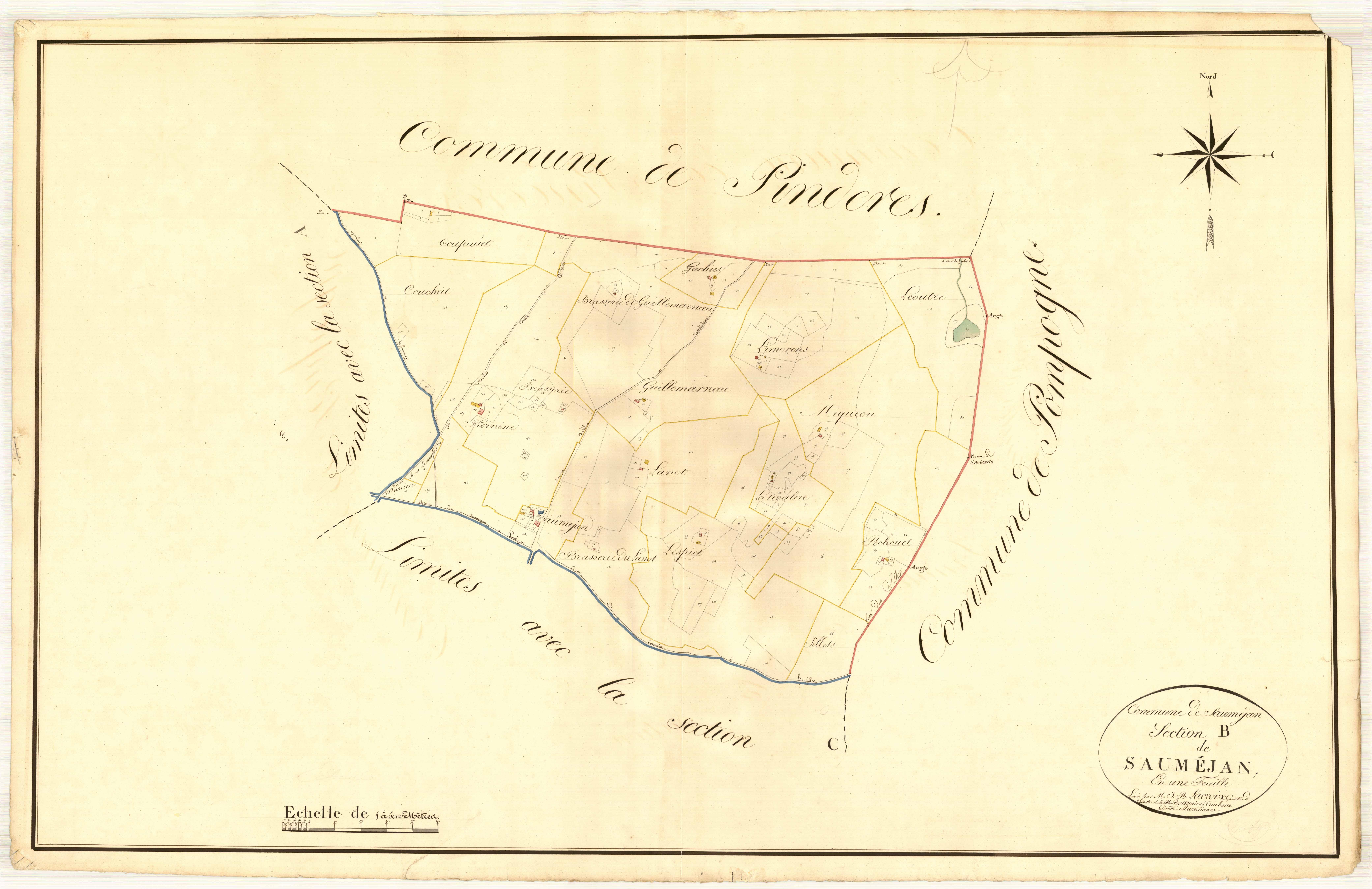 Plan napoléonien, atlas-B Sauméjan, Sauméjan