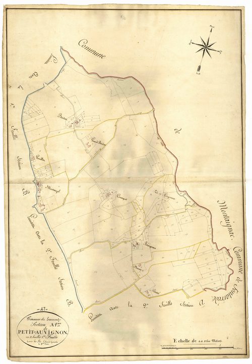 Plan napoléonien, atlas-A1 Petit-Auvignon, Saumont (Le)