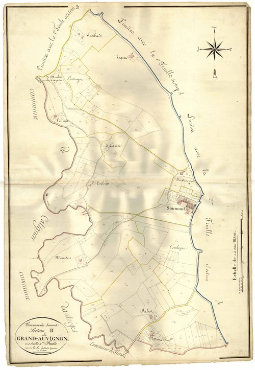 Plan napoléonien, atlas-B2 Grand-Auvignon, Saumont (Le)