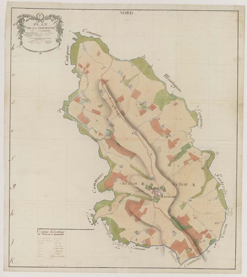 Plan par masses de cultures-, Saumont (Le)