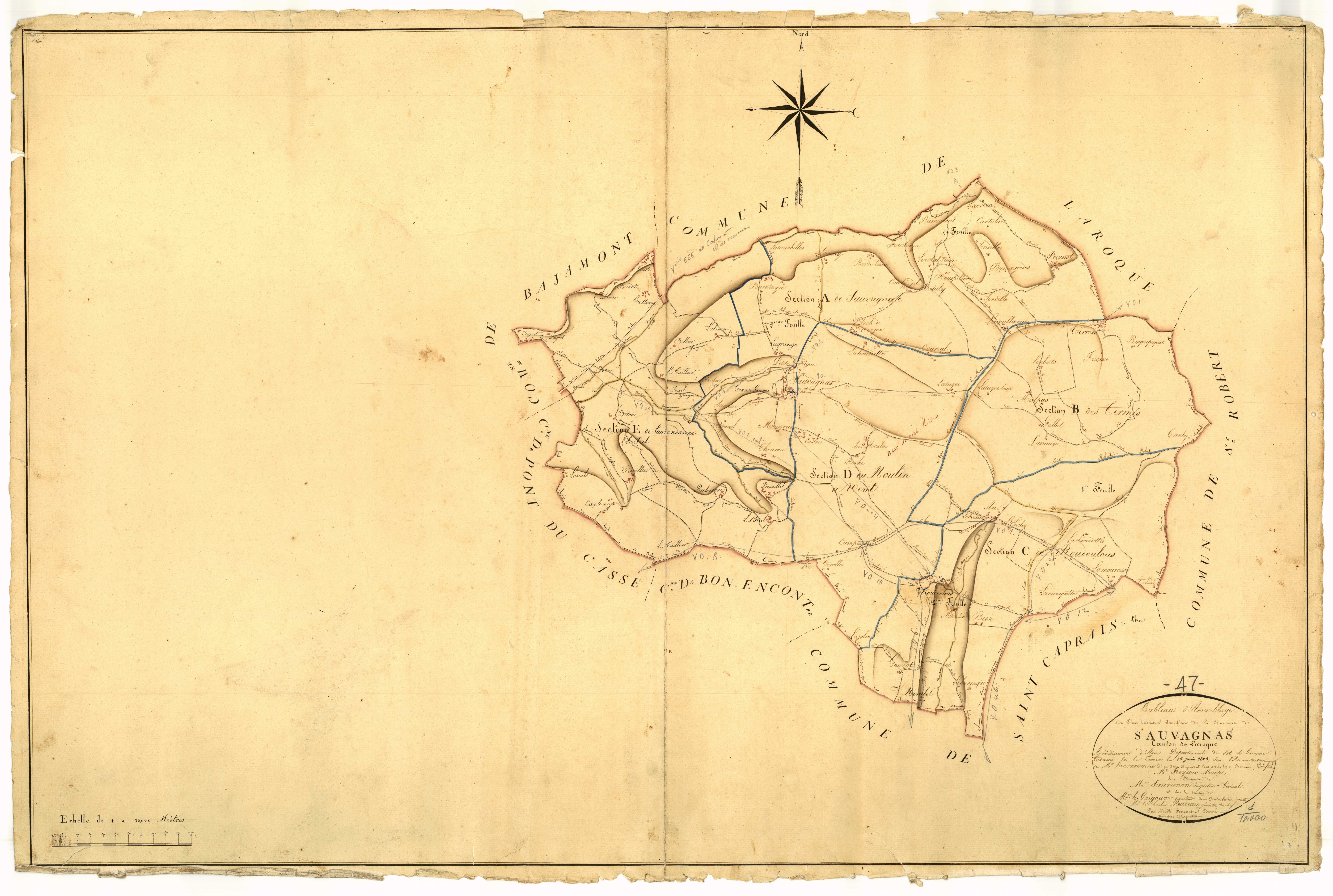 Plan napoléonien, atlas-TA, Sauvagnas