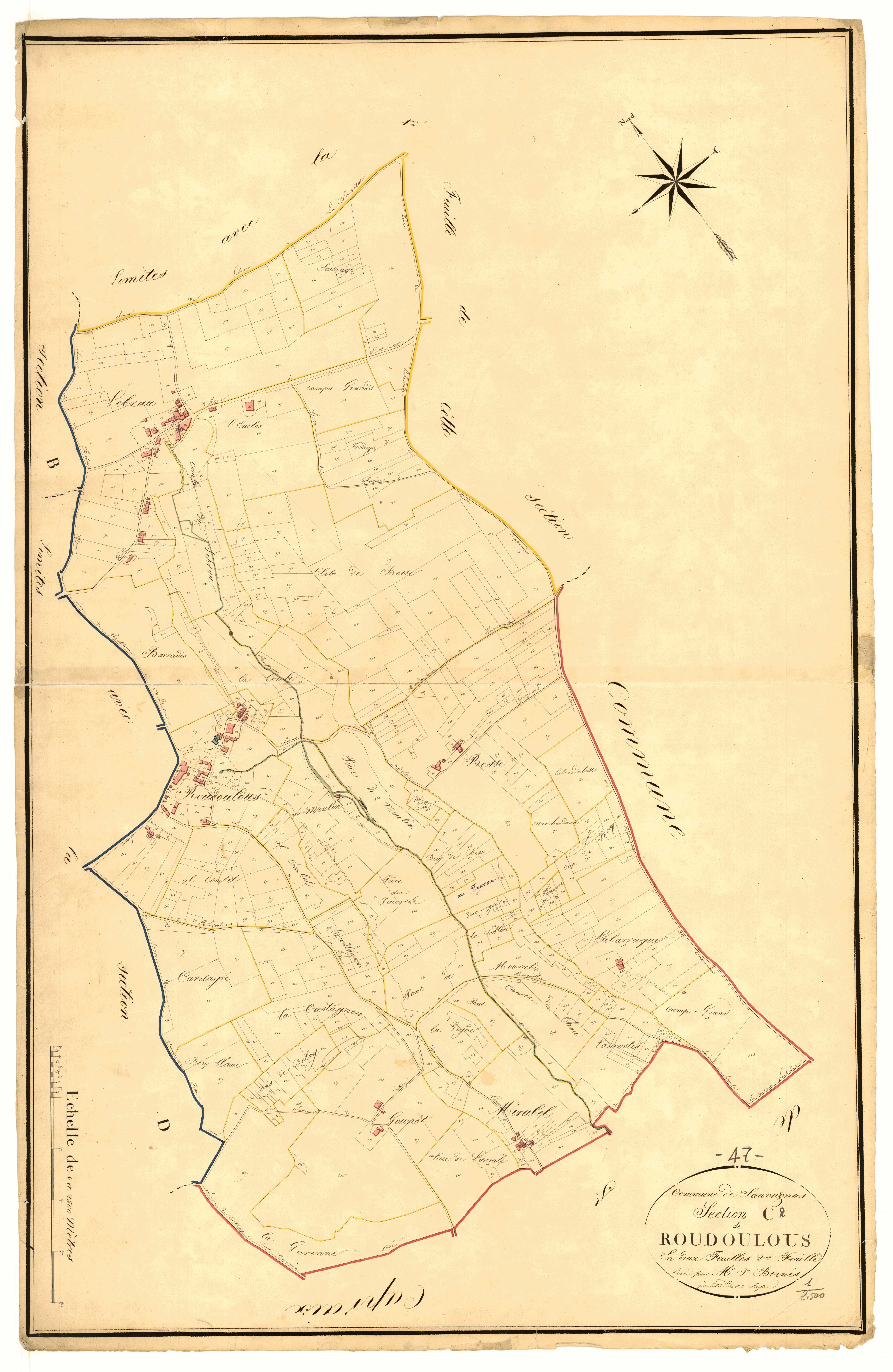 Plan napoléonien, atlas-C2 Roudoulous, Sauvagnas