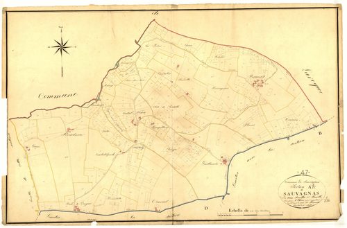 Plan napoléonien, atlas-A1 Sauvagnas, Sauvagnas