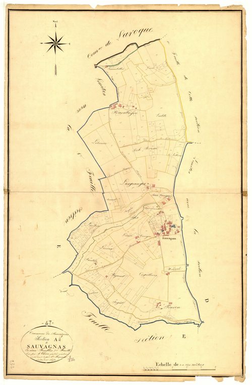 Plan napoléonien, atlas-A2 Sauvagnas, Sauvagnas