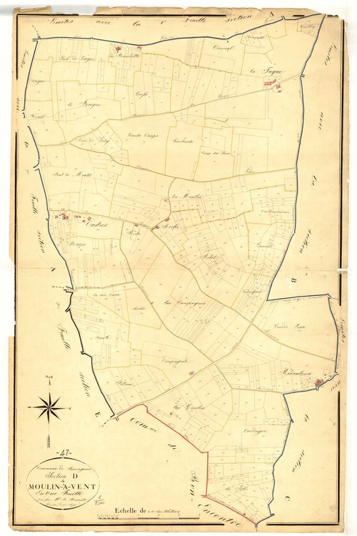 Plan napoléonien, atlas-D Moulin-à-Vent, Sauvagnas